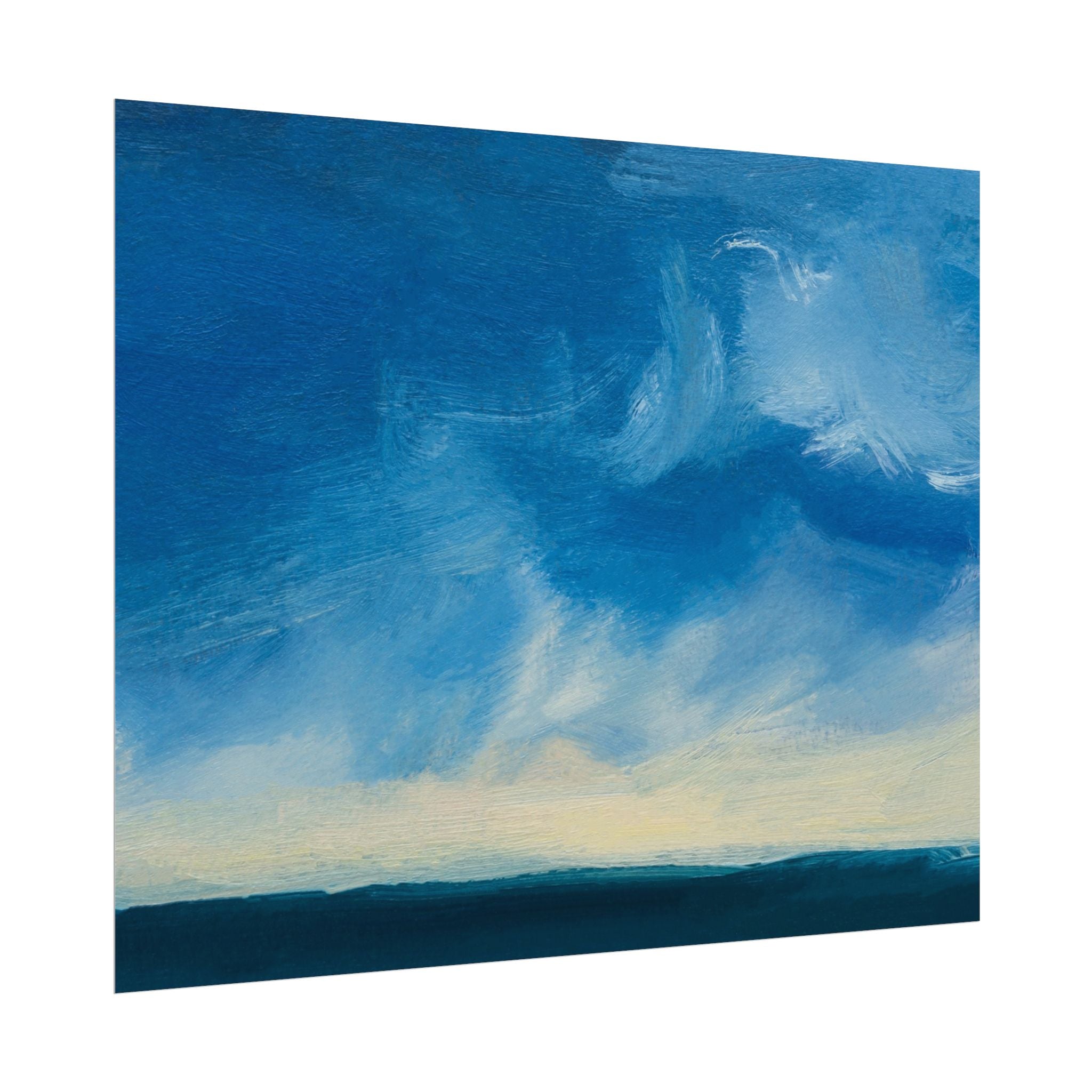 Blue Abstract Poster Print - Ocean and Sky, Home Decor, Office Wall Art, Gift for Art Lovers, Blue Room Decor, Abstract