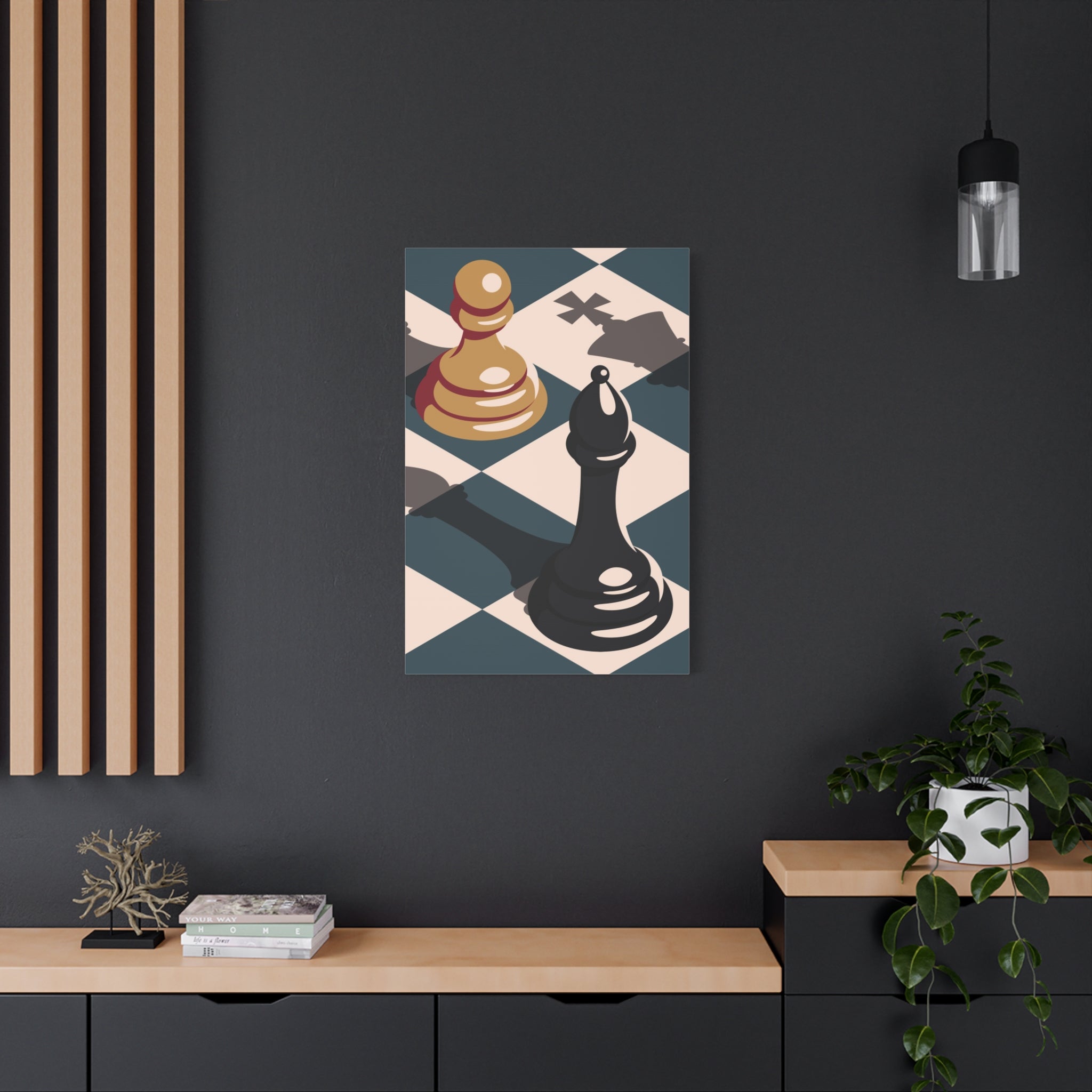 canvas-print-chess-bishop-poster-home-decor-chess-lover-gift-matte-art-print-stretched-wall-art-chess-artwork-chess-enthusias