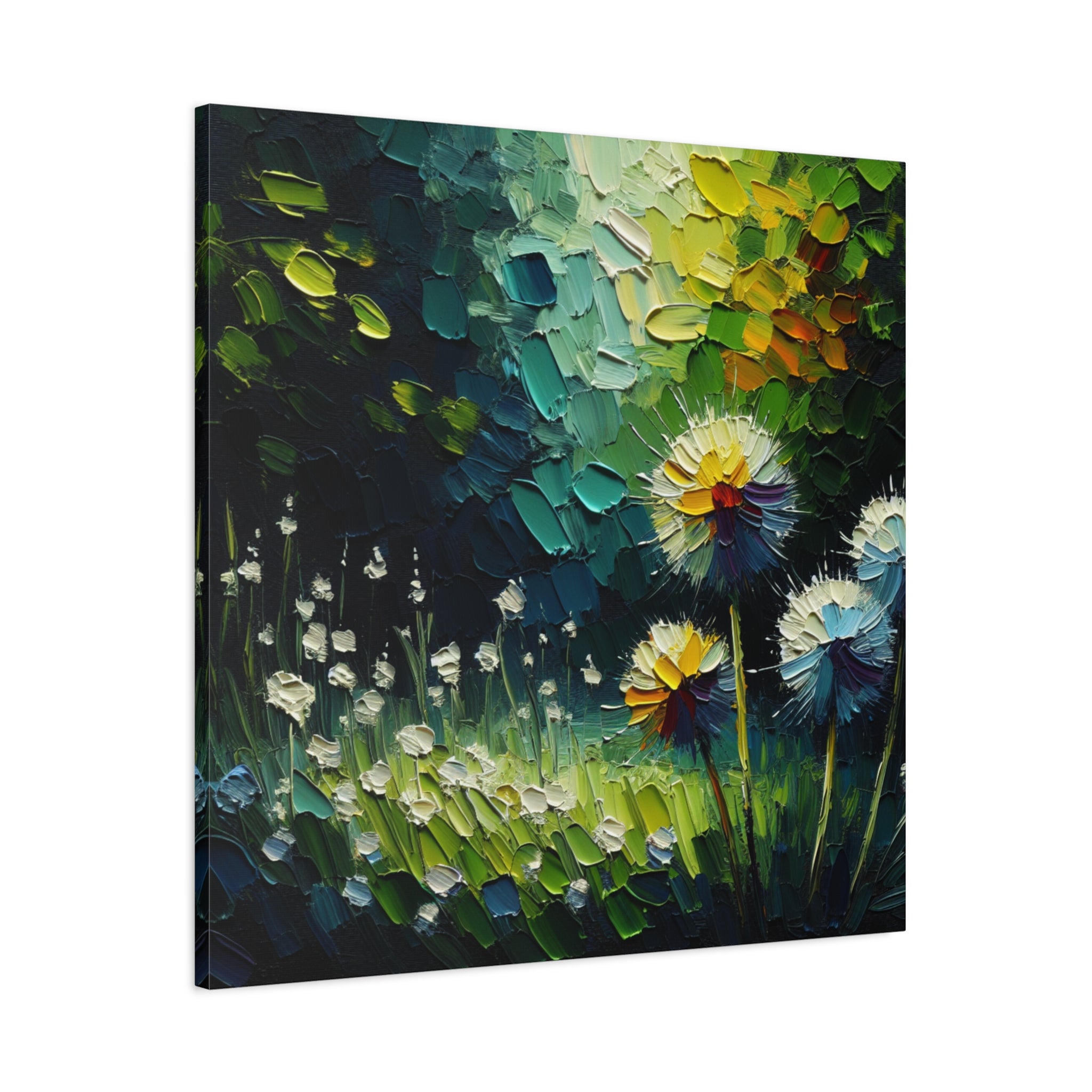 canvas-print-impasto-dandelion-wall-art-matte-canvas-oil-painting-stretched-wall-art-home-decor-floral-print-gift-for-nature-