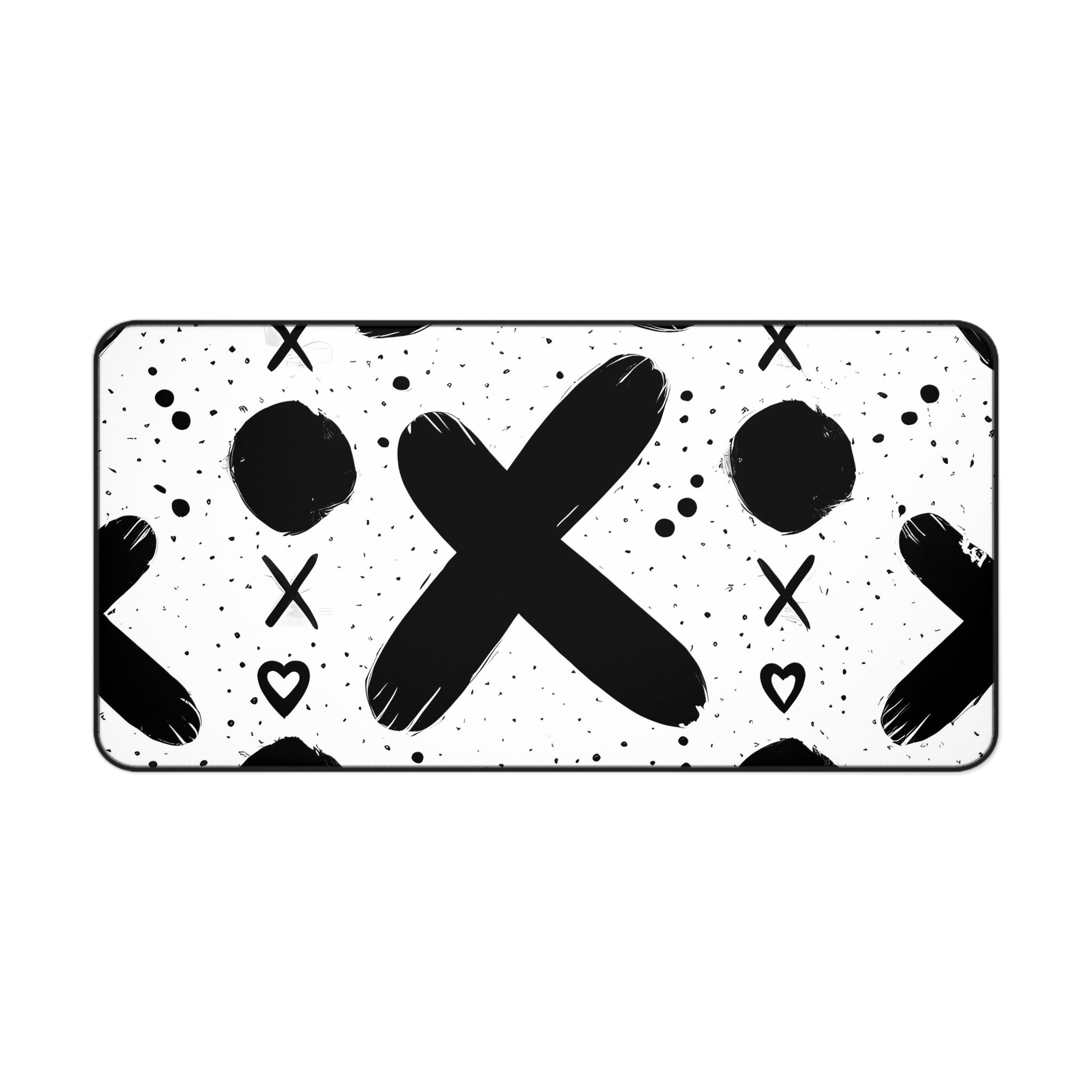 xo-monochrome-mouse-pad-black-and-white-face-desk-mat-sleek-black-and-white-desk-pad-modern-minimalist-mouse-pad