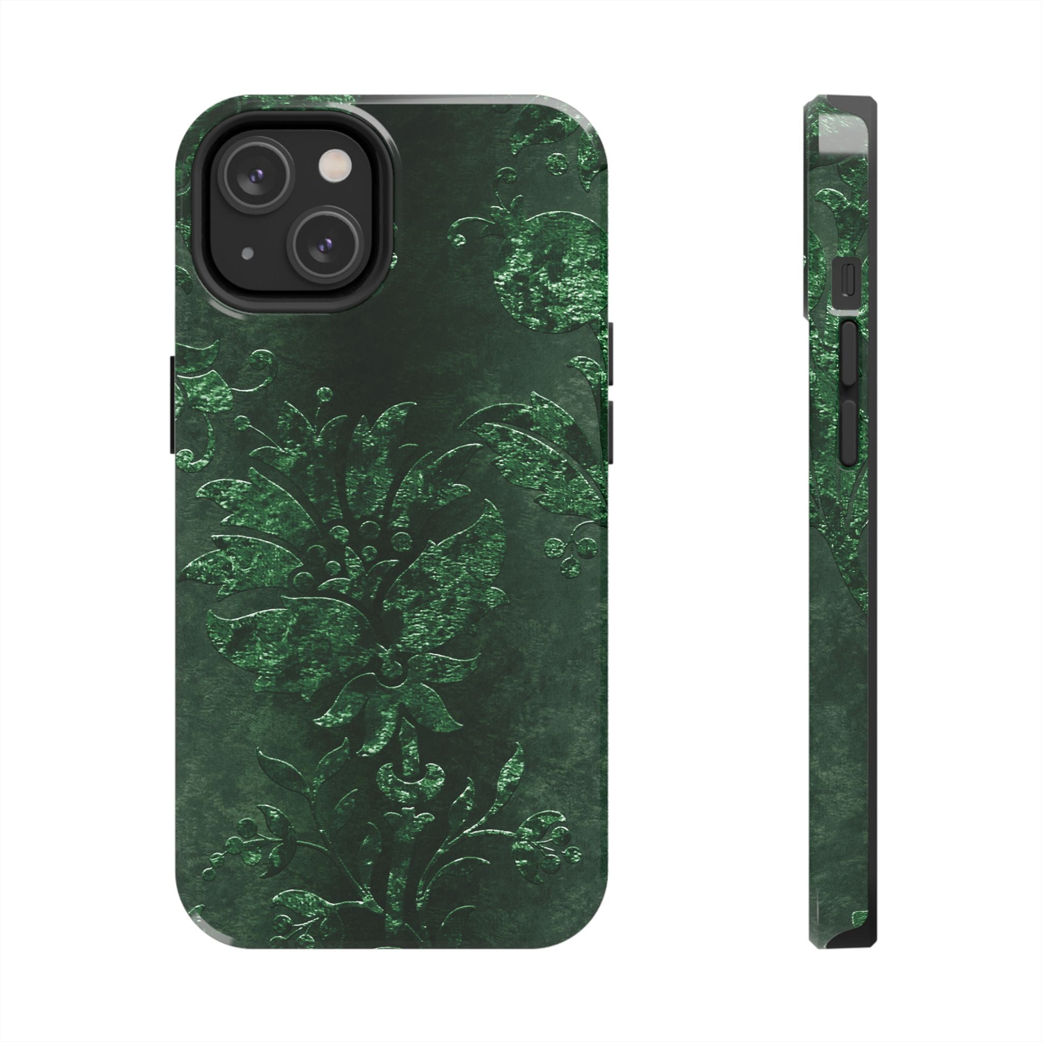 embossed-emerald-velvet-tough-iphone-case-protective-iphone-cover-heavy-duty-iphone-case-rugged-phone-case-durable-smartphone