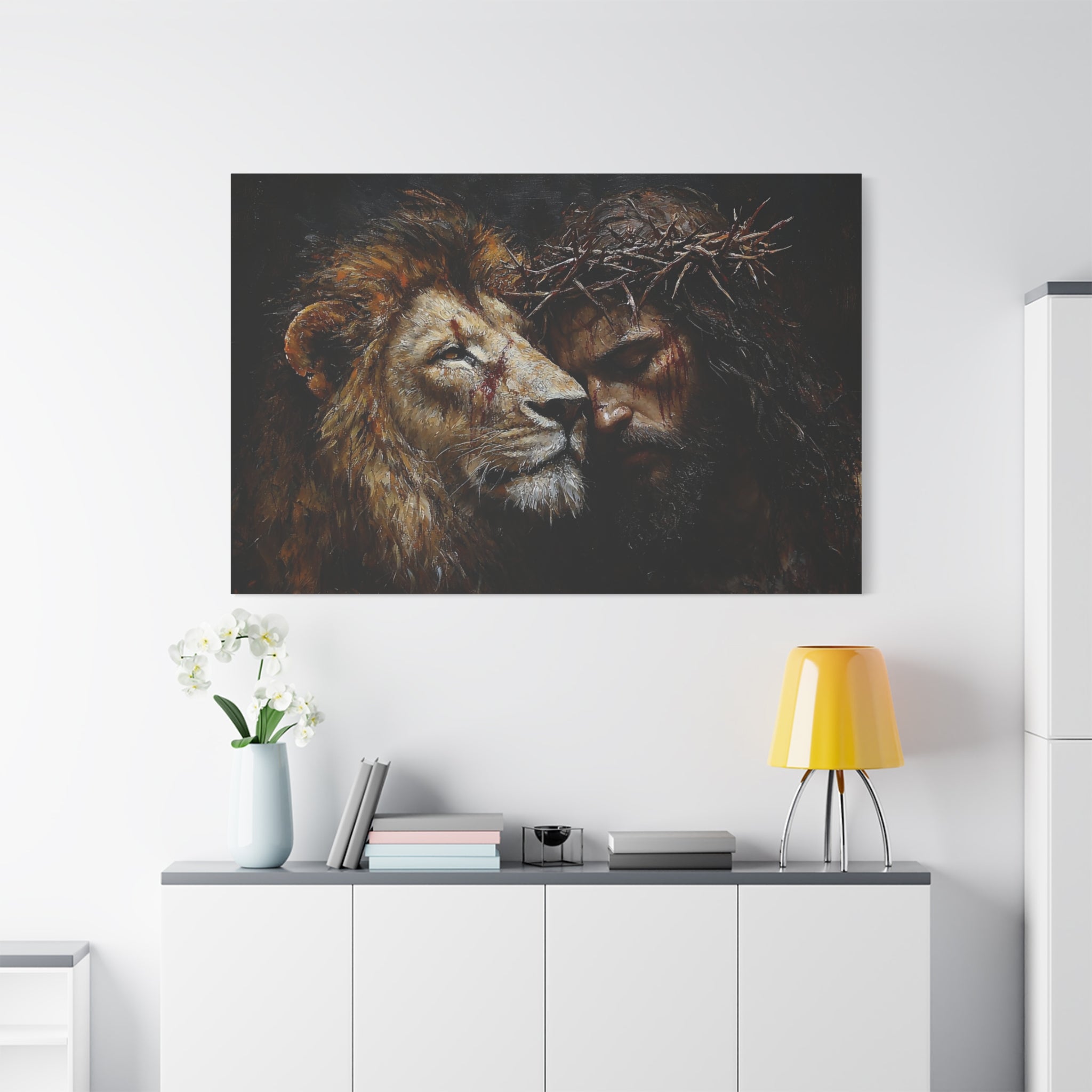 canvas-print-jesus-and-lion-wall-art-christian-home-decor-religious-wall-hanging-inspirational-artwork-gift-for-him-biblical-