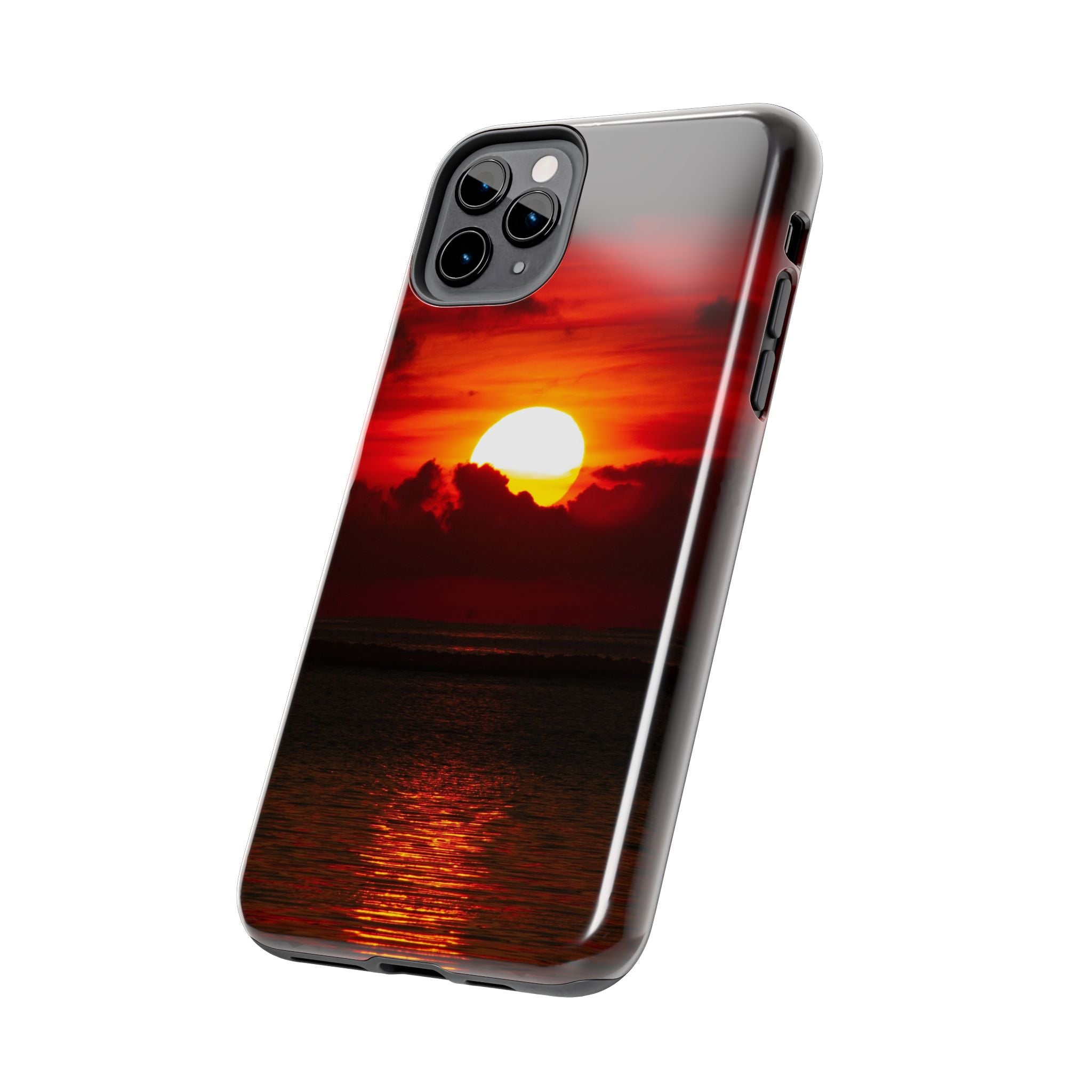 iphone-tough-case-red-sunset-protective-phone-cover-durable-smartphone-case-hard-shell-phone-case-sunset-lover-gift-red-phone