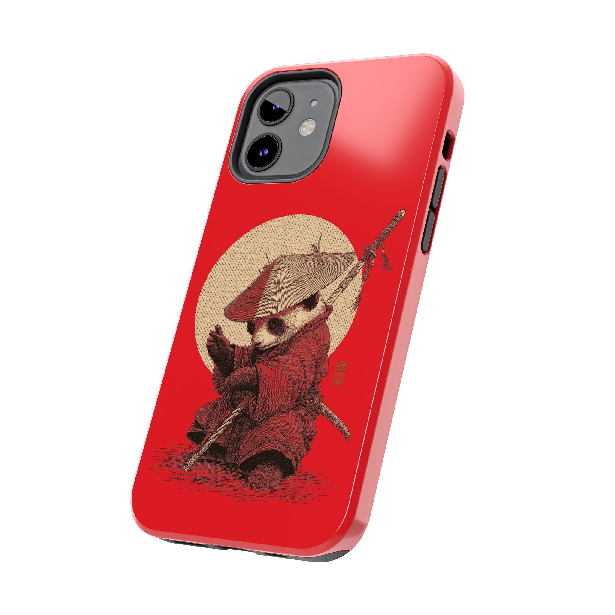 japanese-samurai-panda-iphone-tough-case-kawaii-animal-phone-cover-protective-phone-cover-japandi-art-iphone-case