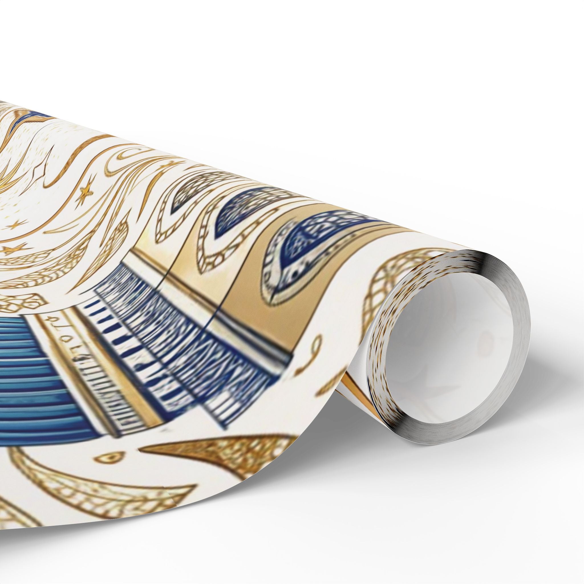 ramadan-night-wrapping-papers-islamic-crescent-moon-gift-wrap-mosque-silhouette-eid-holiday-supplies-festive-present-packagin