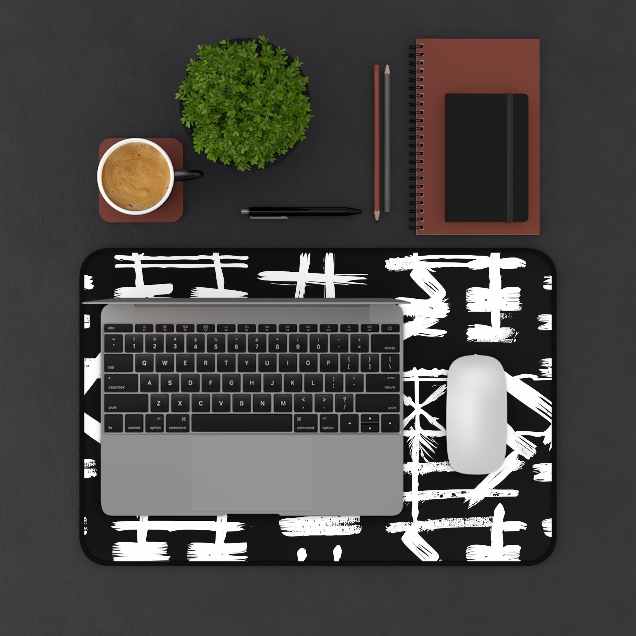black-xxx-monochrome-mouse-pad-black-and-white-face-desk-mat-sleek-black-and-white-desk-pad-modern-minimalist-mouse-pad