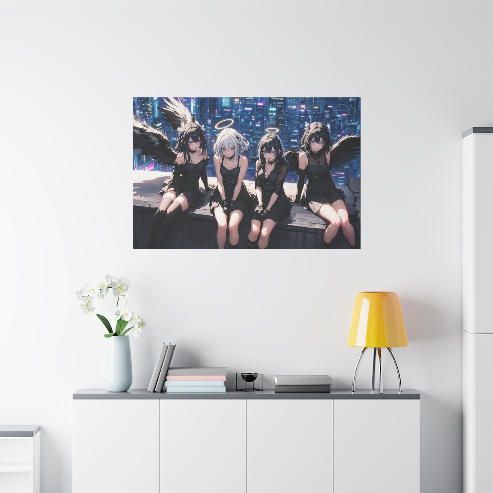 canvas-print-anime-angels-anime-lover-canvas-wall-art-matte-stretched-wall-art-beautiful-anime-girls-decor-anime-print-anime-