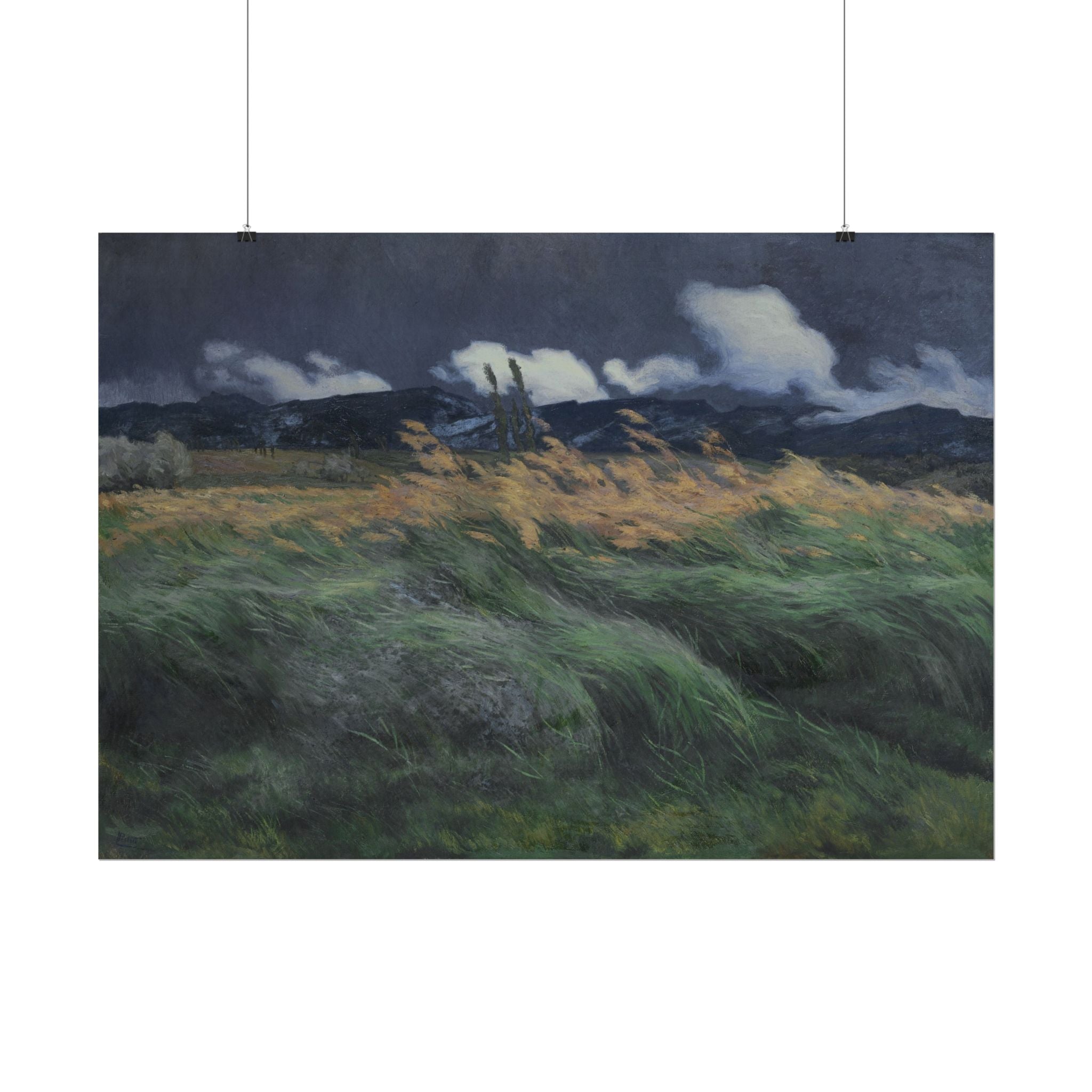 Louis Patru Poster Print, Fields Art Print, Fields Landscape Painting, Rustic Canvas Wall Art, Farmhouse Wall Decor, Landscape Print