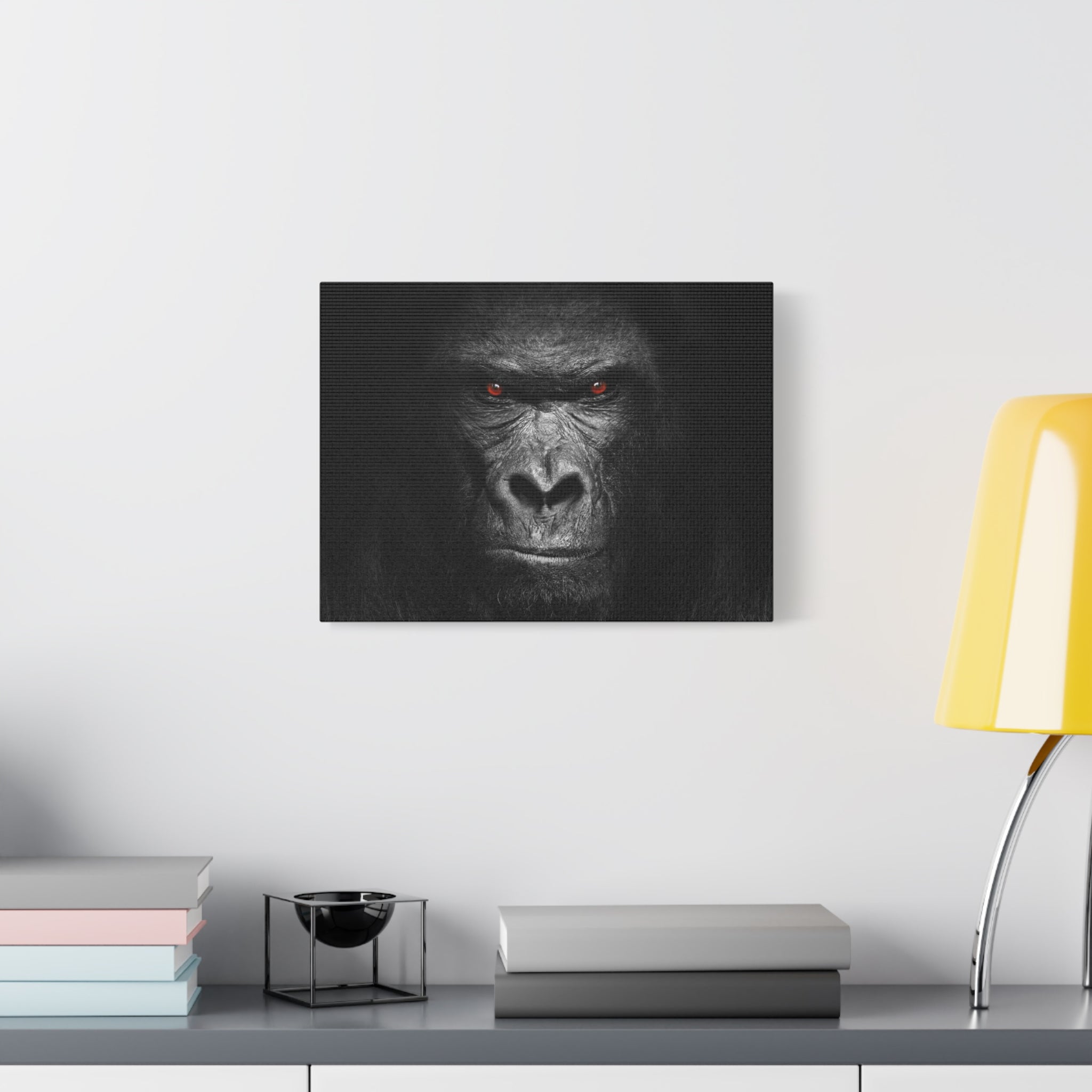 canvas-print-gorilla-face-wall-art-black-and-white-animal-decor-stretched-matte-canvas-wildlife-artwork-jungle-theme-room