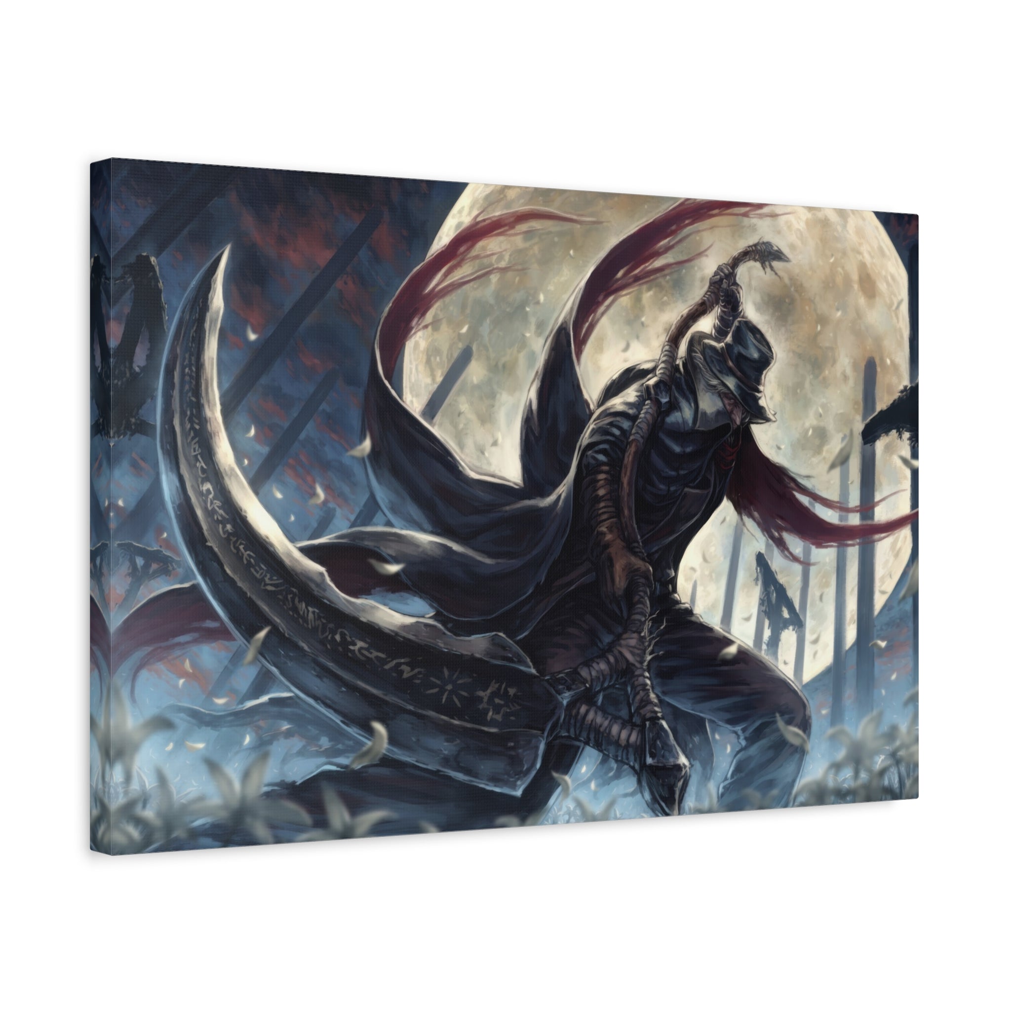 Bloodborne Gehrman The First Hunter Xlarge Canvas Wall Art — Stretched Home Decor, Game Wall Art Print