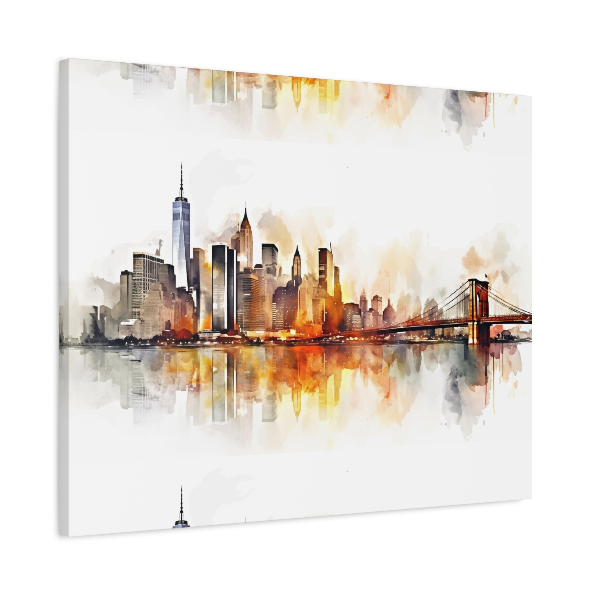 canvas-wall-art-print-watercolor-new-york-city-cityscape-home-decor-matte-stretched-alternative-nyc-wall-decor-urban-landscap