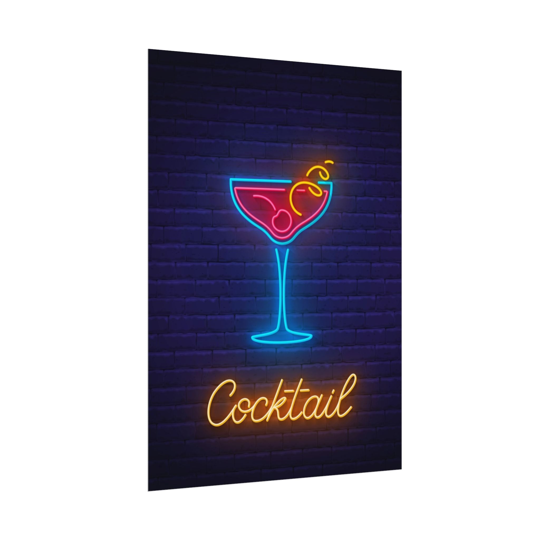cocktail-neon-martini-poster-wall-art-decor-large-poster-artwork-cocktail-print-bar-decor-kitchen-wall-art