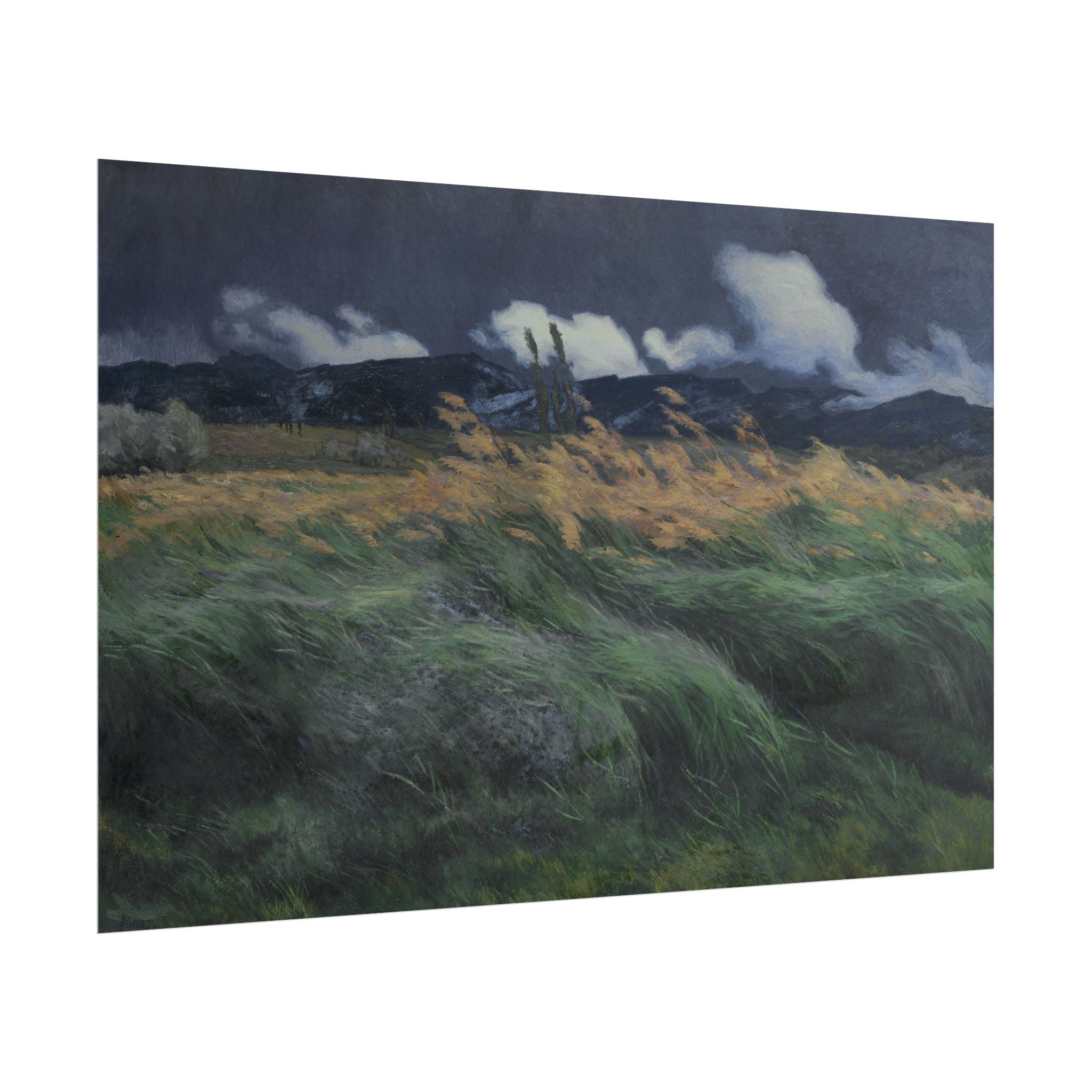 Louis Patru Poster Print, Fields Art Print, Fields Landscape Painting, Rustic Canvas Wall Art, Farmhouse Wall Decor, Landscape Print