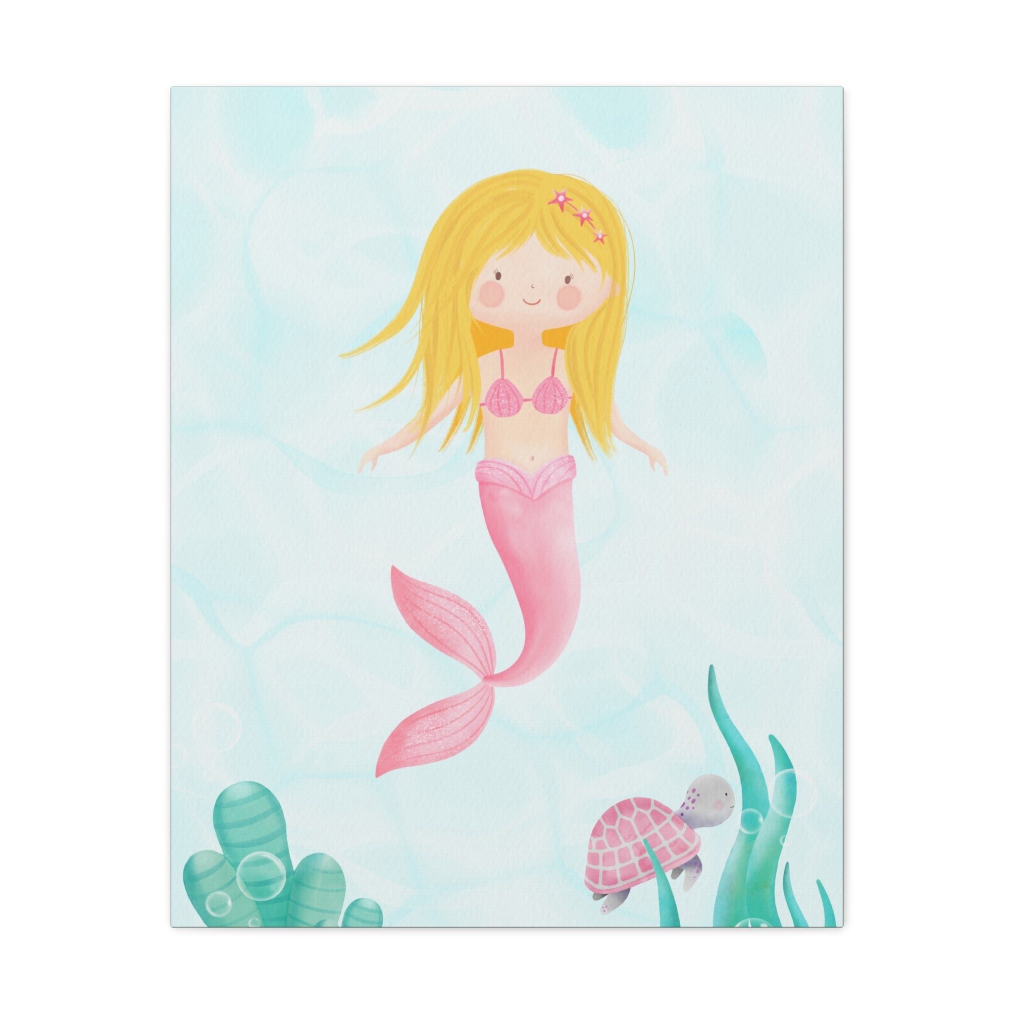canvas-wall-art-cute-pink-mermaid-nursery-decor-pink-mermaid-print-nursery-art-cute-pink-mermaid-decoration-baby-nursery-merm
