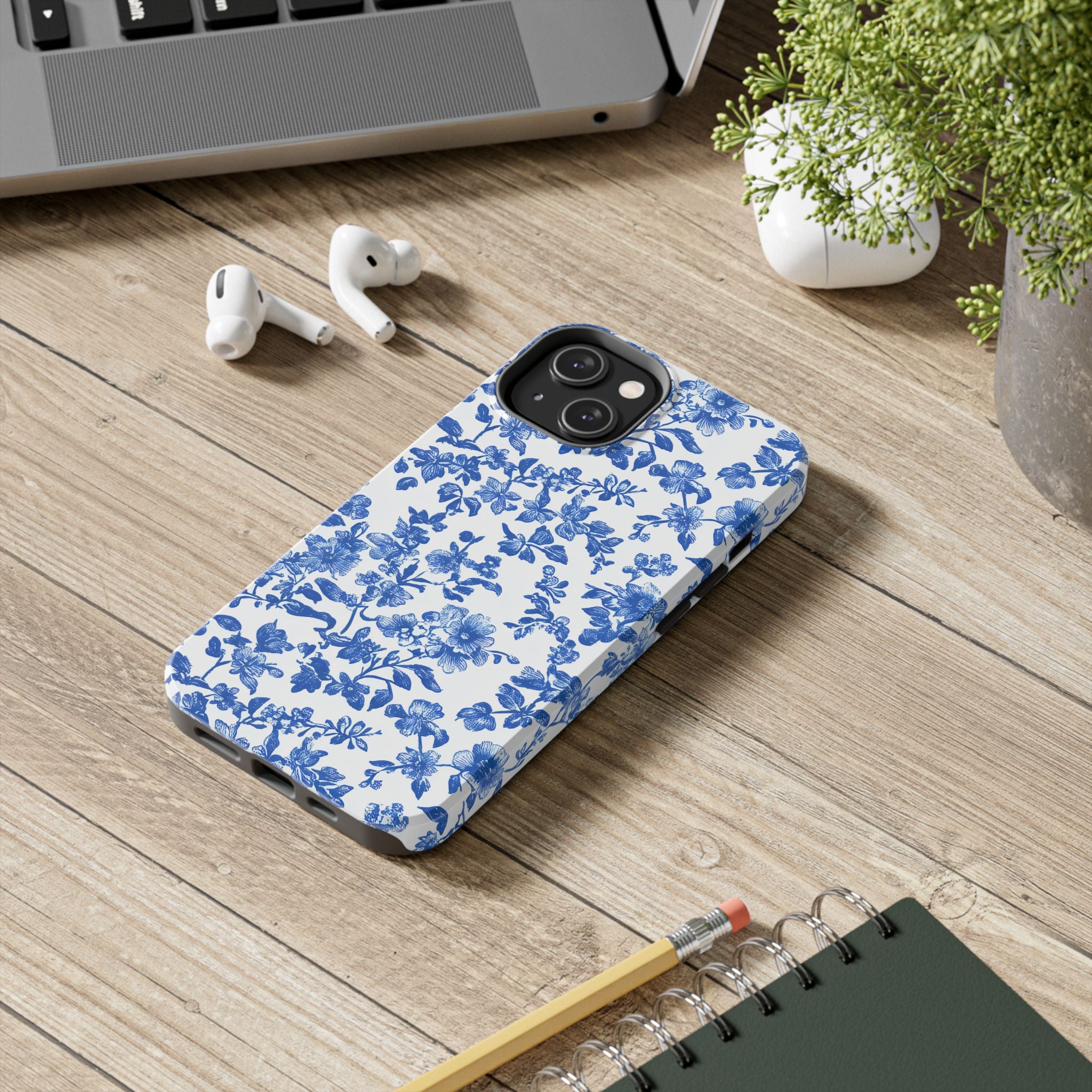 french-toile-floral-tough-iphone-case-blue-iphone-cover-protective-iphone-case-hard-shell-iphone-case-vintage-design-phone-ca