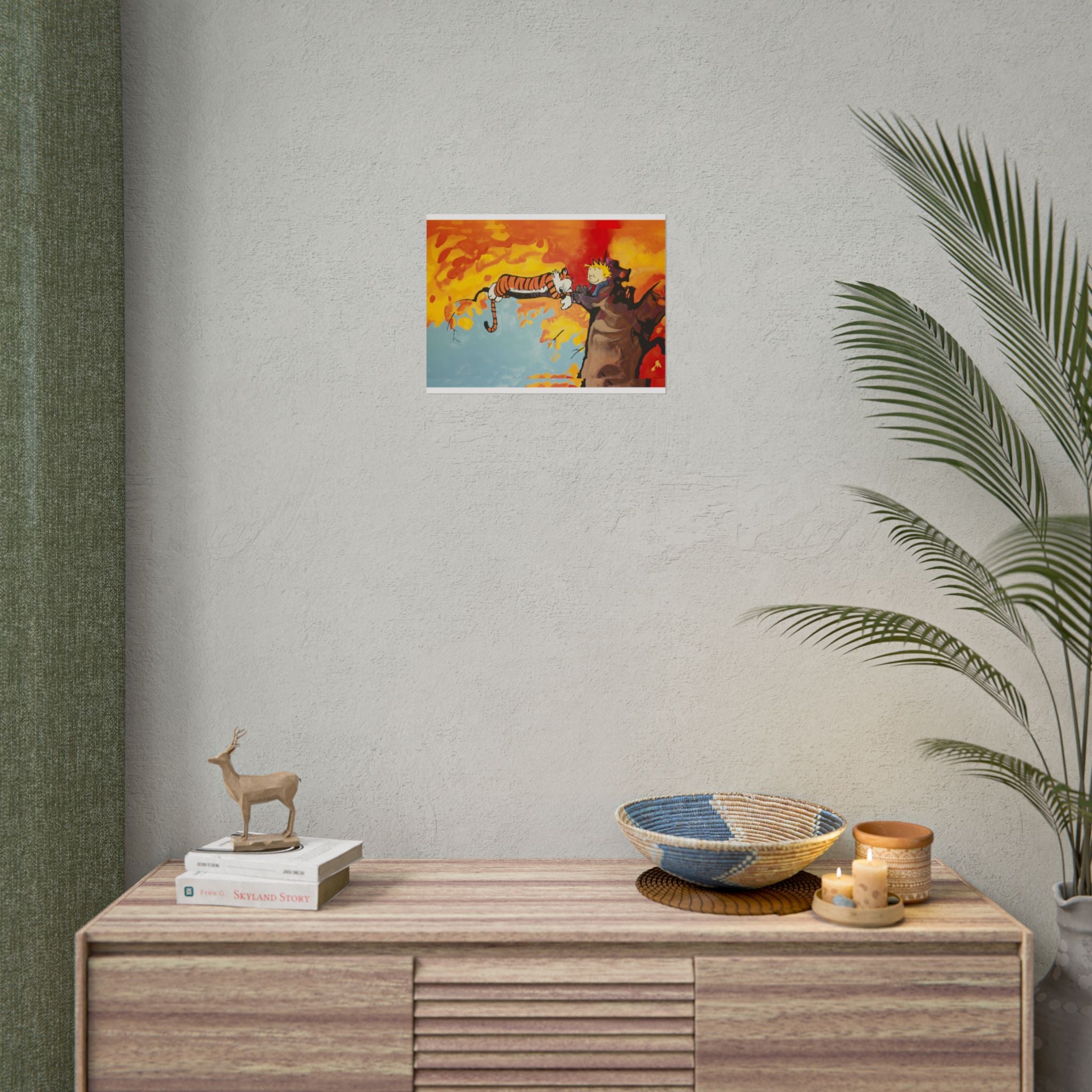 Calvin and Hobbes Art Poster - Nostalgic Cartoon Wall Decor - Unique Birthday Gift for Fans - Timeless Comic Book Design