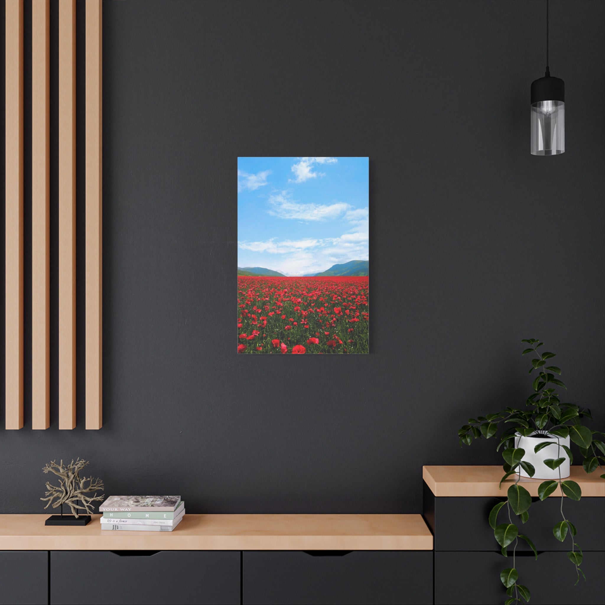 canvas-wall-art-red-poppy-flower-print-spring-floral-decor-matte-stretched-1-25-inch-home-office-decoration
