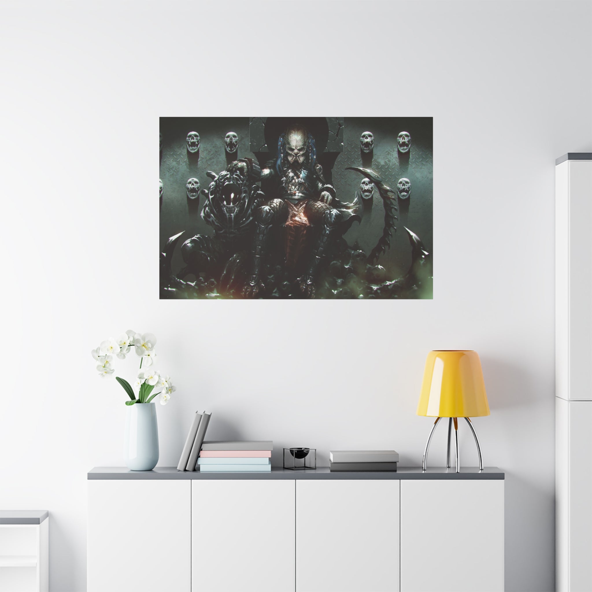 canvas-art-predator-alien-art-xenomorph-matte-canvas-print-stretched-wall-art-1-25-poster-sci-fi-home-decor-2