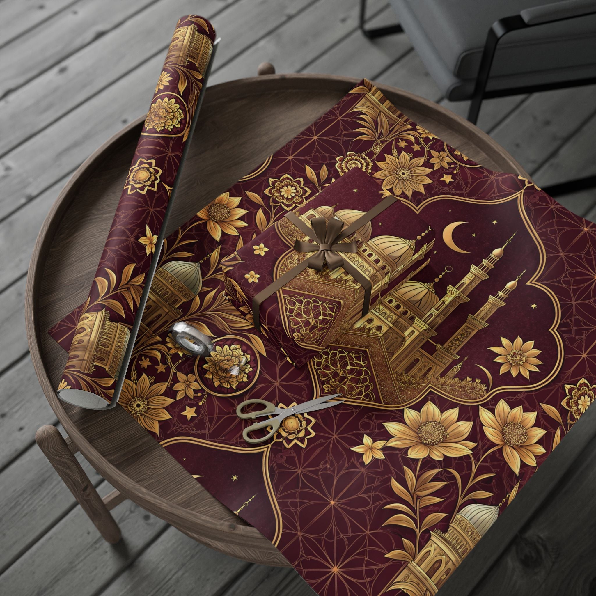 ramadan-night-wrapping-papers-islamic-celestial-gift-wrap-mosque-silhouette-eid-holiday-supplies-festive-present-packaging-re