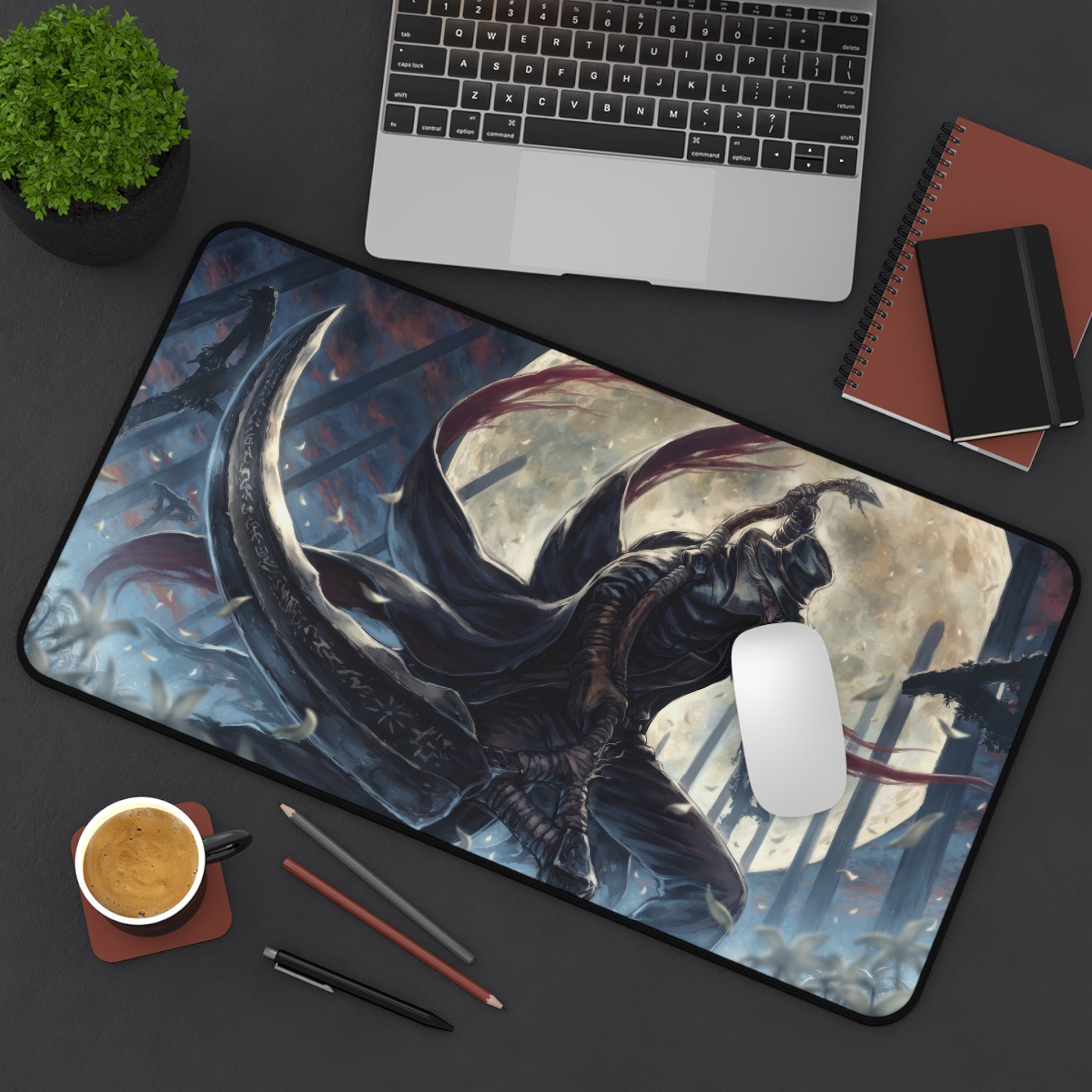 bloodborne-gehrman-the-first-hunter-mouse-pad-scenery-castle-desk-pad-large-gaming-desk-mat-fantasy-