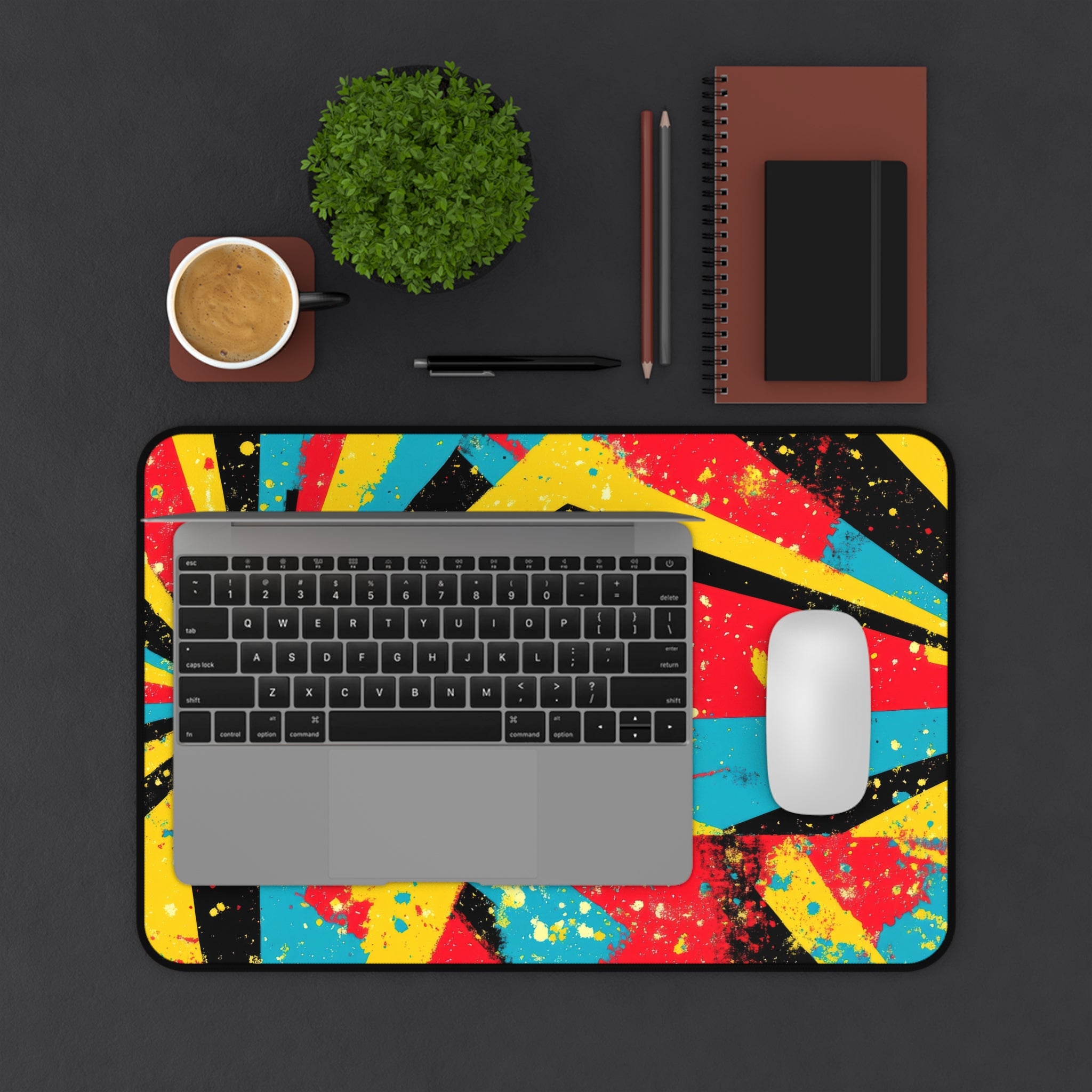 vibrant-multicolor-pop-art-desk-pad-abstract-mouse-pad-colorful-desk-mat-rainbow-abstract-desk-mat-bright-mousepad