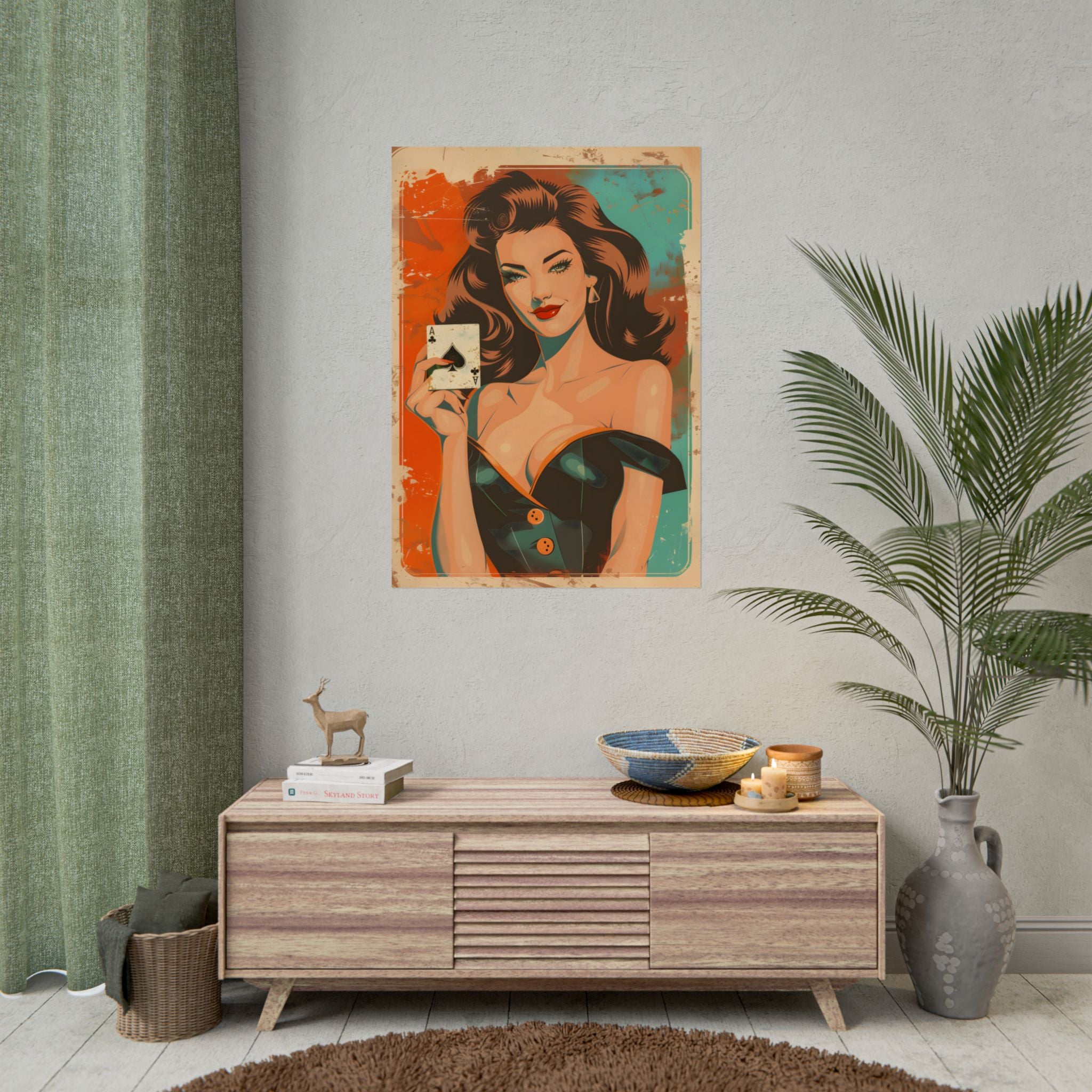 vintage-pin-up-girl-poster-print-ace-of-spades-playing-card-poster-wall-art-retro-pinup-poster-pin-up-illustration-wall-decor