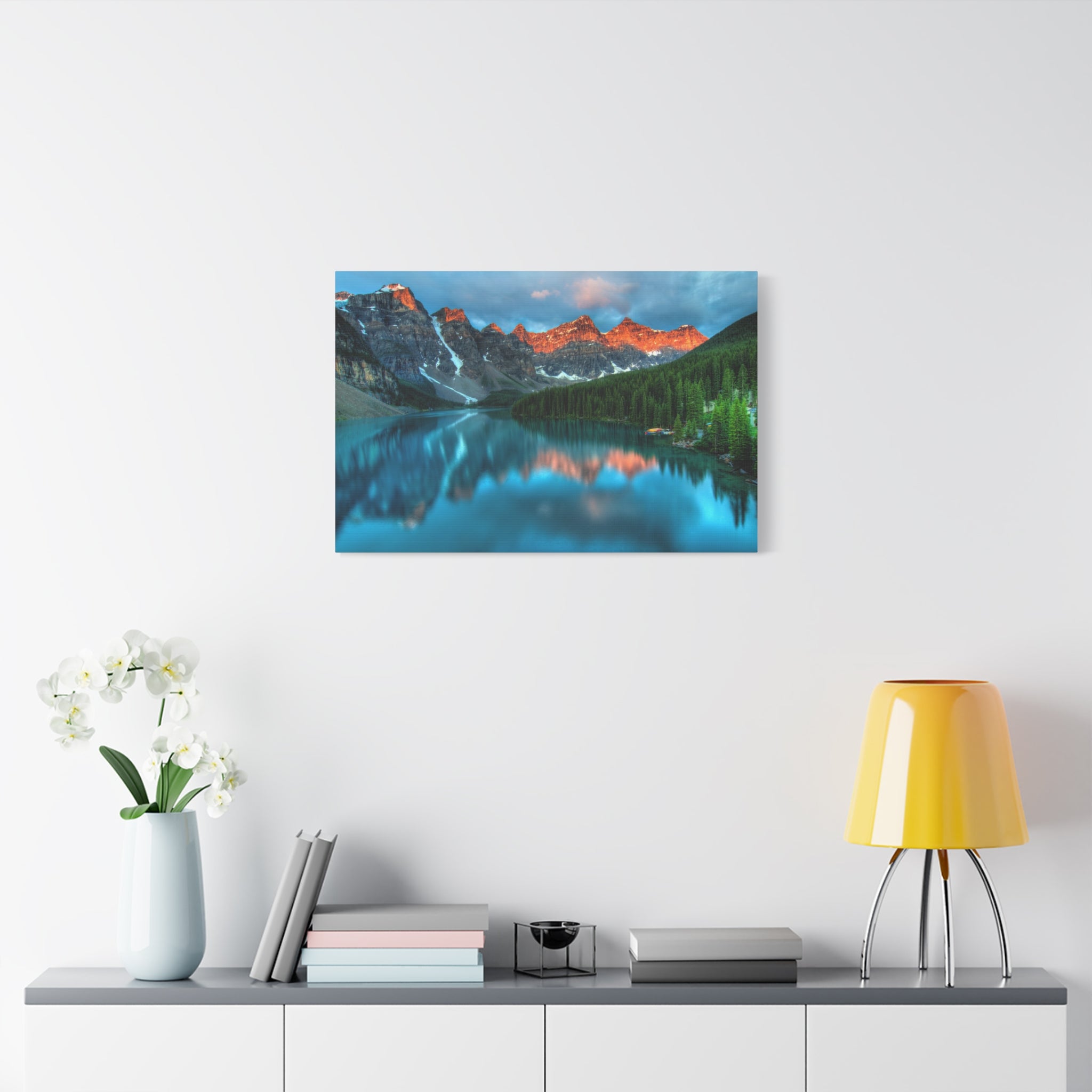 canvas-wall-art-mountain-sunrise-print-canadian-landscape-decor-matte-stretched-forest-scenery-nature-poster-home-office