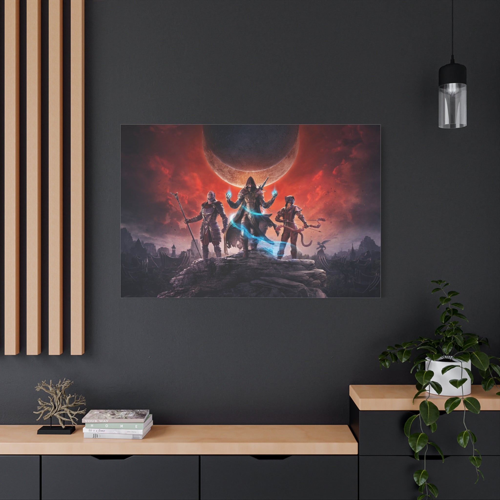 The Elder Scrolls Elsweyr, Skyrim Canvas Wall Art - Dragon Game Canvas Print Room Decor, Gaming Wall Art, Skyrim Gift