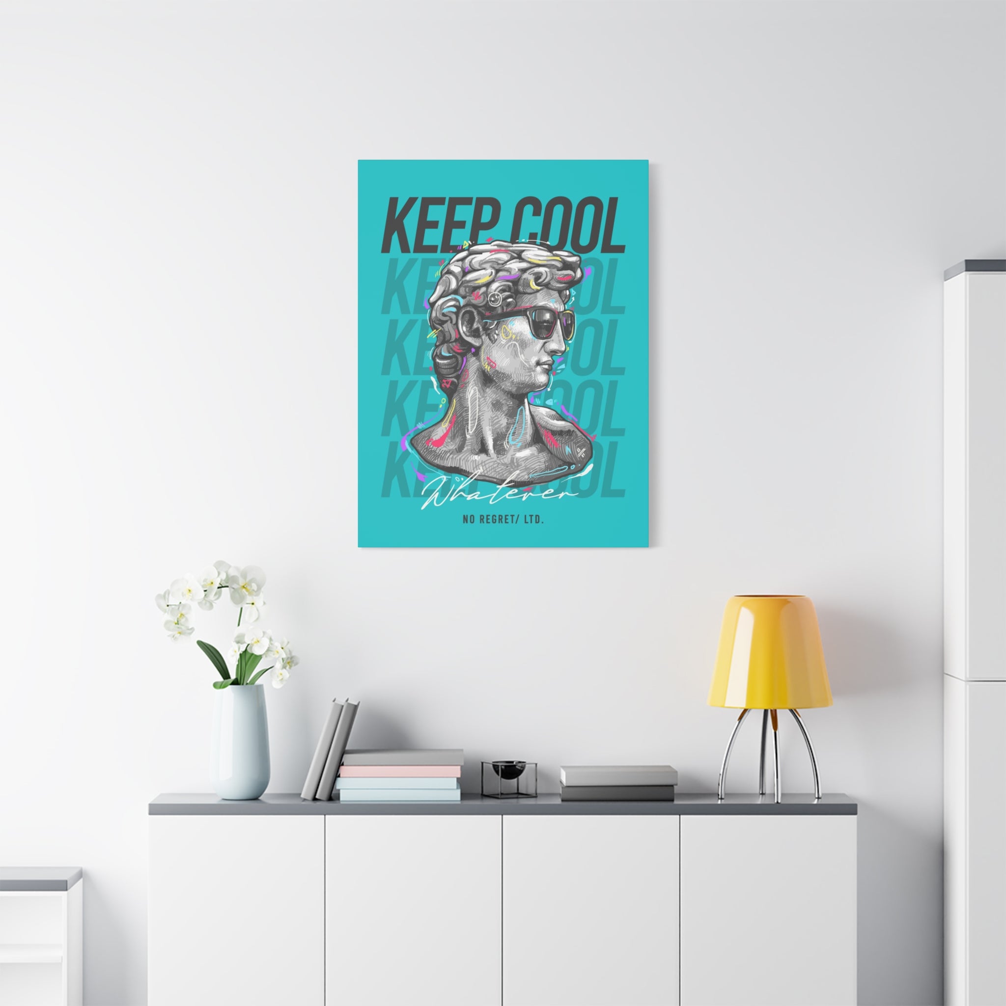 canvas-print-david-statue-with-sunglasses-living-room-decor-wall-art-matte-canvas-stretched-print-cool-home-decor-gift-unique