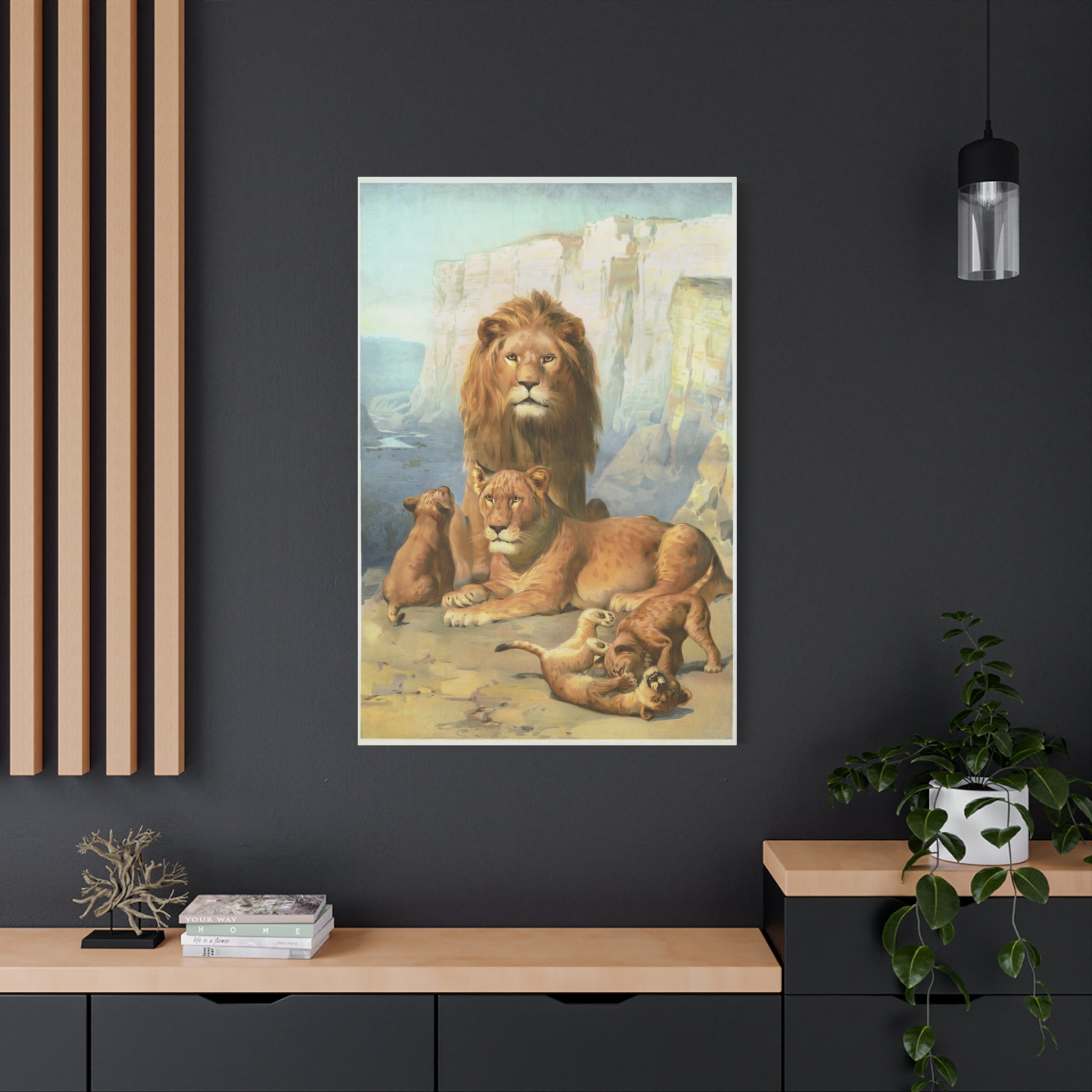 canvas-print-lion-family-canvas-wall-art-wildlife-home-decor-safari-animal-poster-jungle-nursery-art-african-wildlife-print-n
