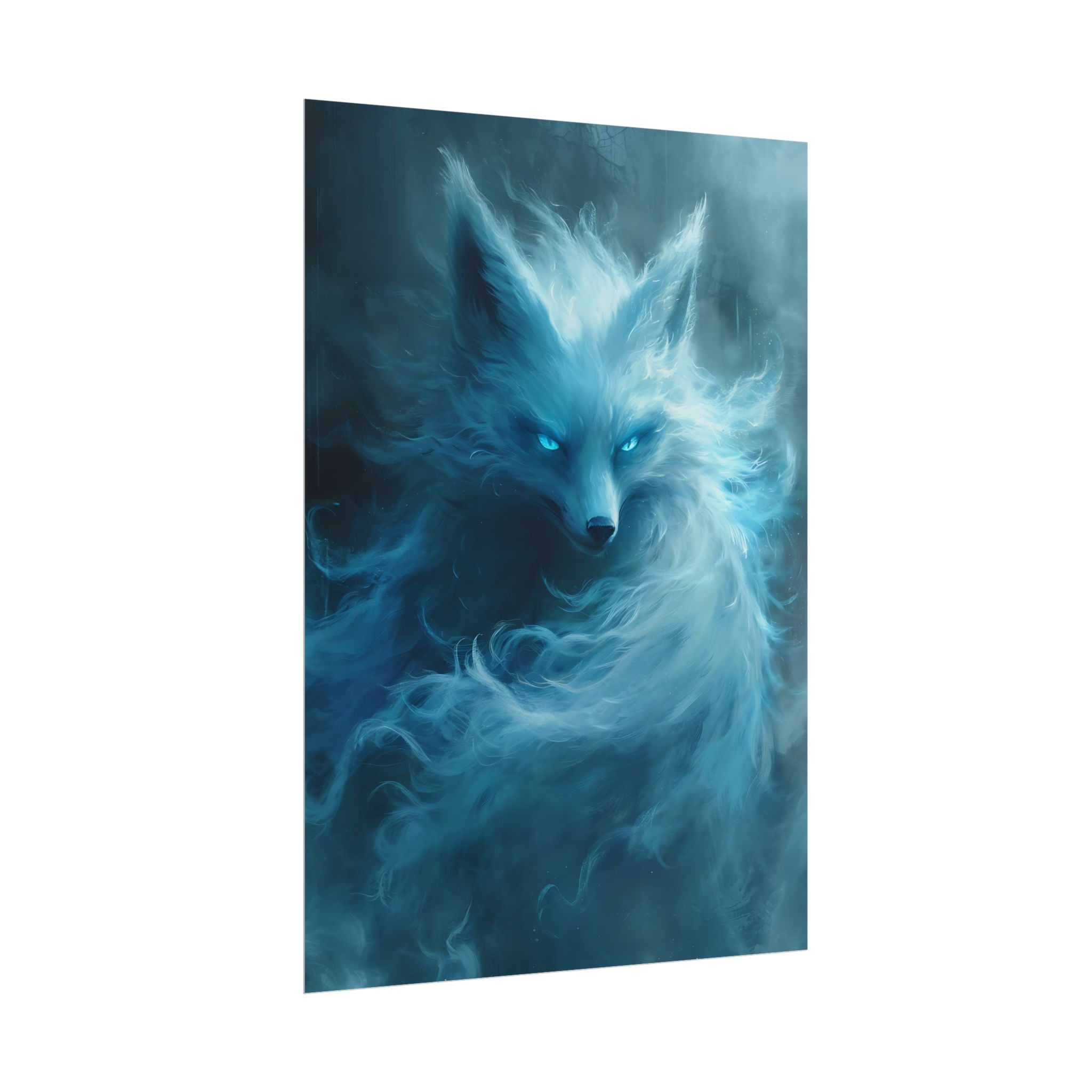 arctic-white-snow-fox-poster-print-fantasy-decor-wildlife-wall-art-home-decor-animal-lover-gift-anime-fantasy-gift