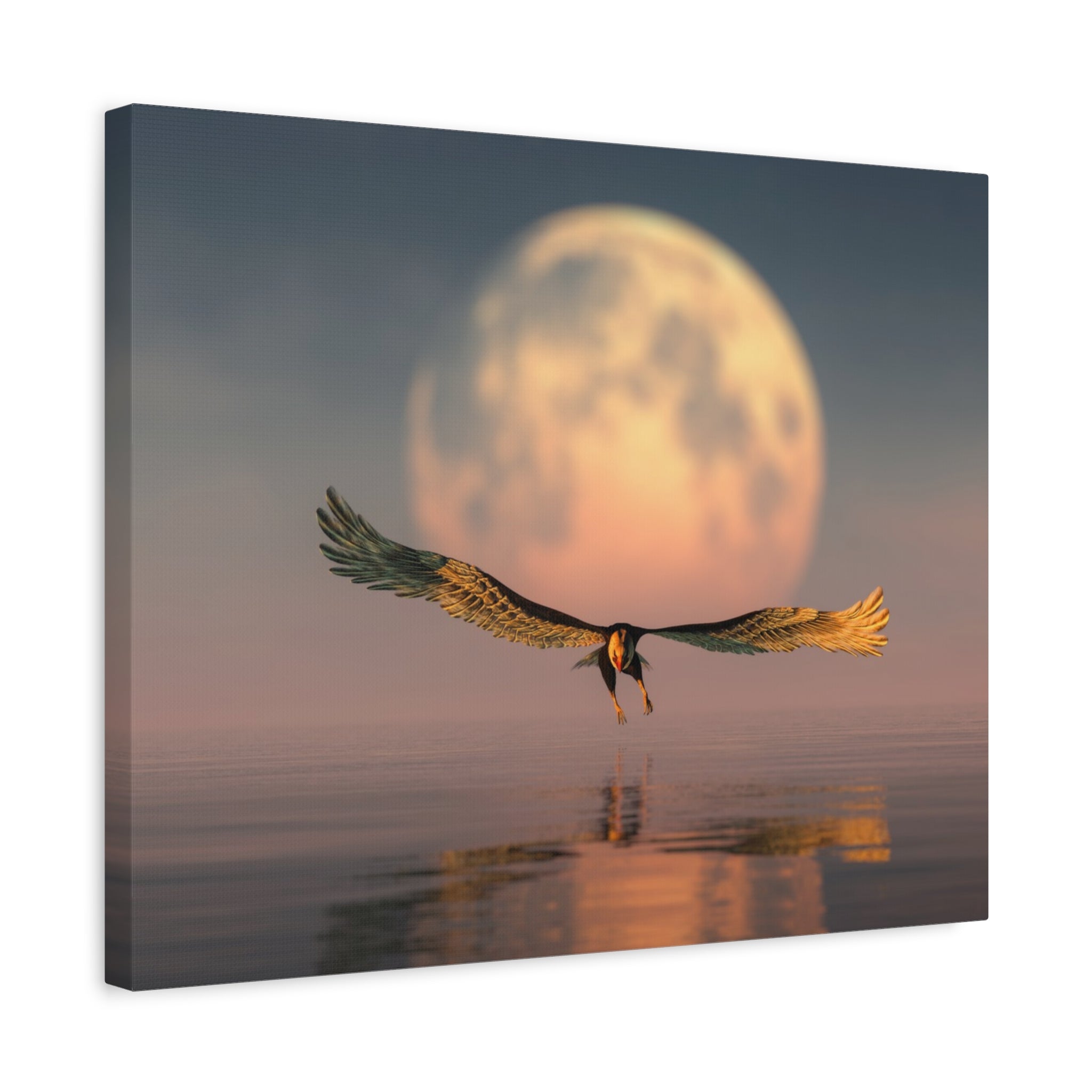 canvas-print-eagle-moon-illustration-living-room-wall-decor-stretched-matte-canvas-art-home-decor-wildlife-painting-wall-hang