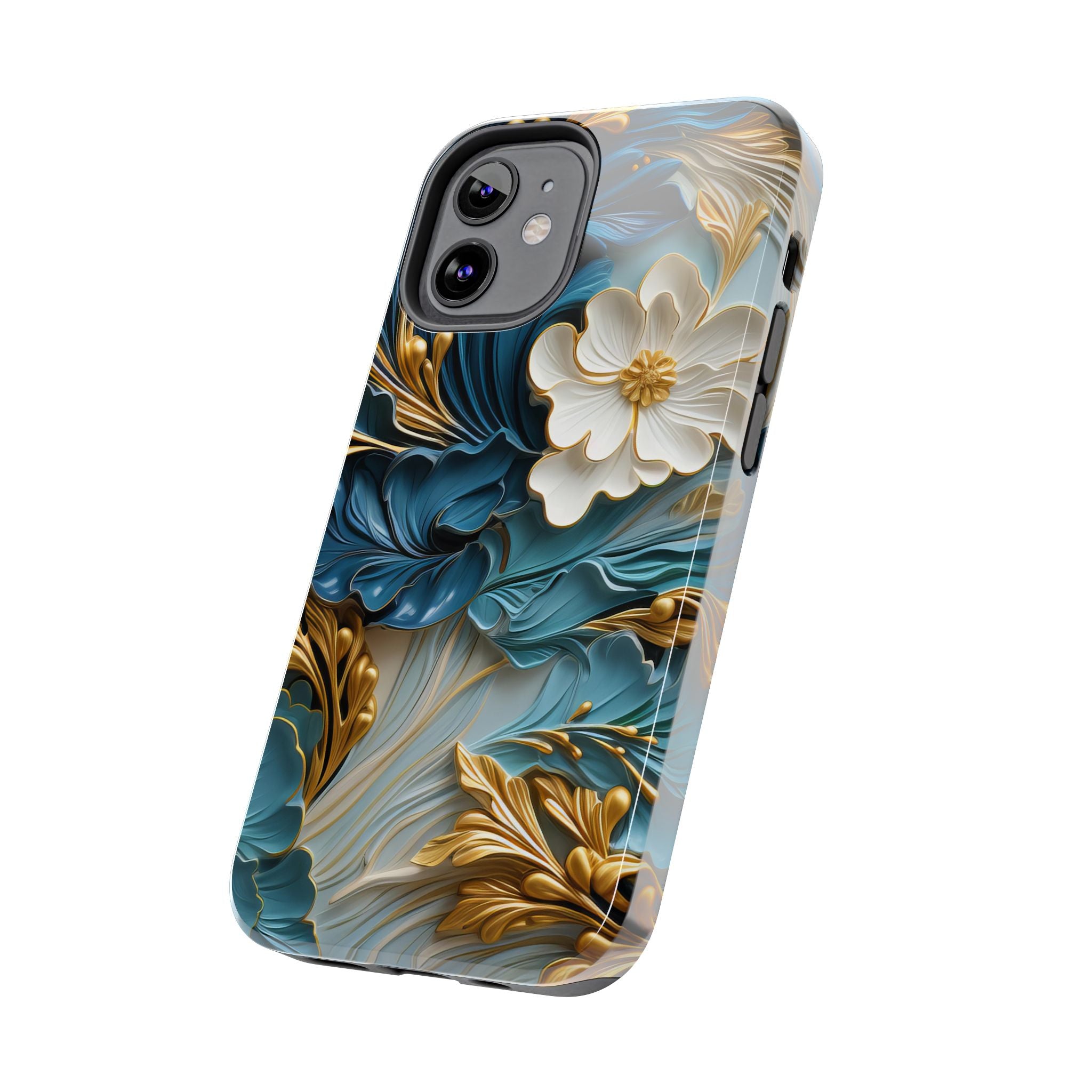 textured-art-nouveau-floral-tough-phone-case-cottagecore-iphone-case-unique-floral-phone-cover-vintage-style-iphone-case-prot