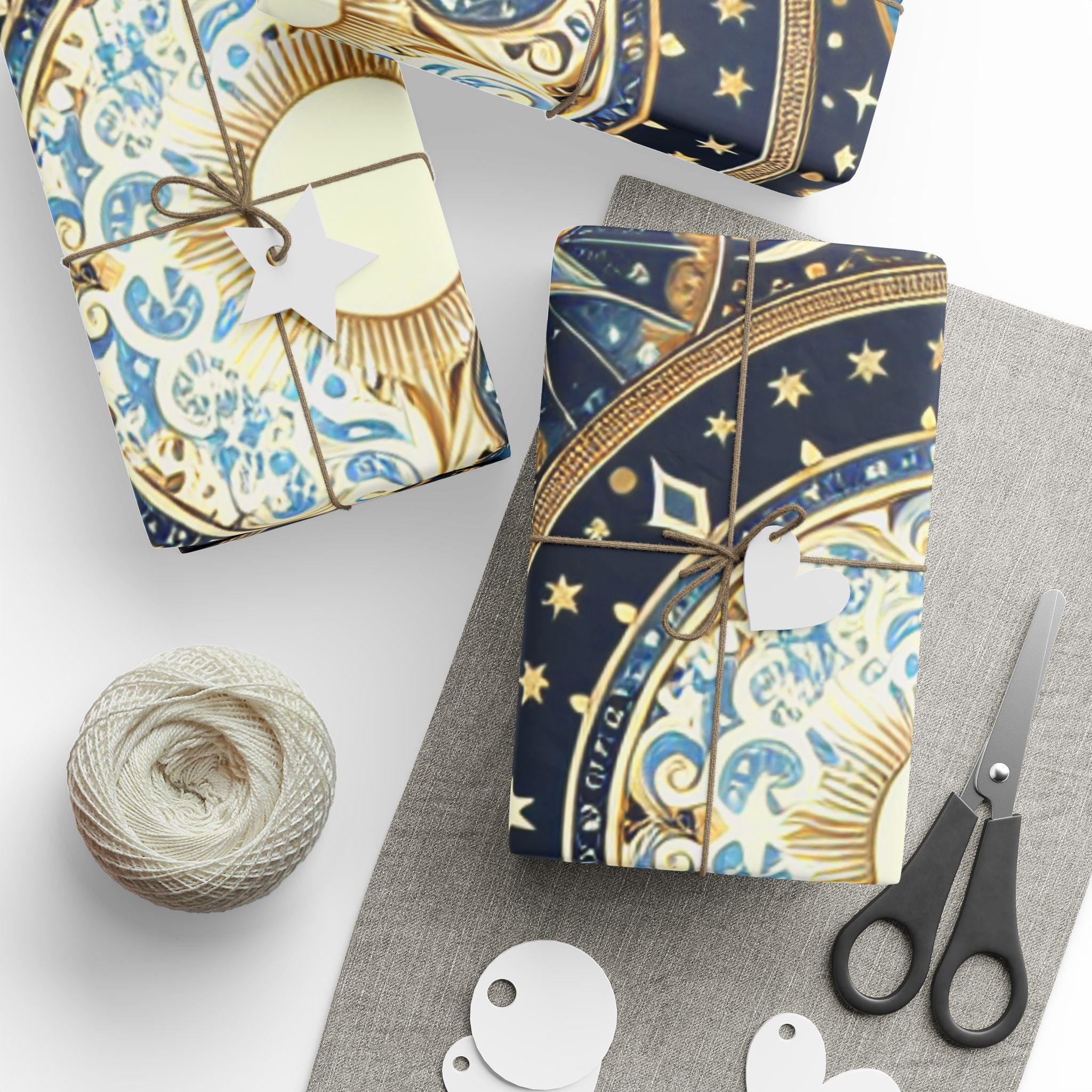moon-and-stars-wrapping-paper-celestial-gift-wrap-night-sky-presents-space-theme-party-supplies-galaxy-gift-packaging