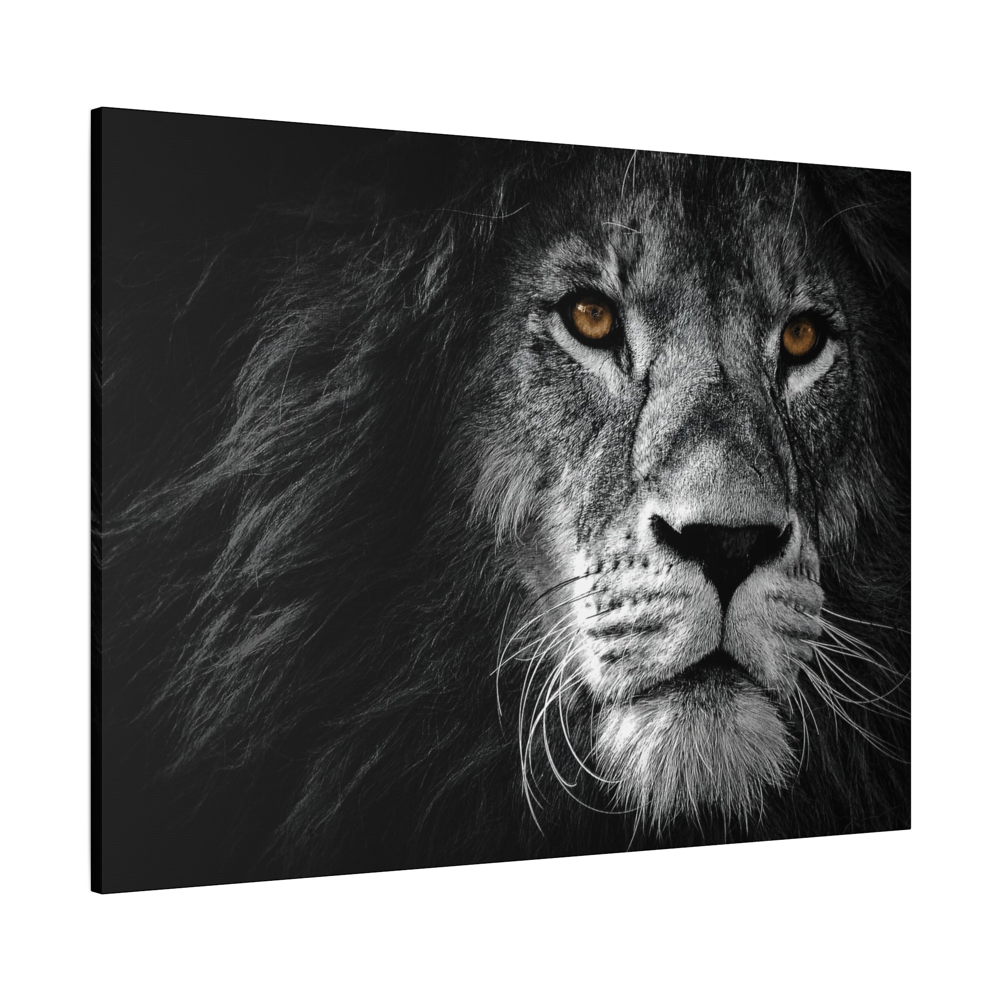 canvas-print-lion-wall-art-black-and-white-living-room-decor-matte-stretched-lion-poster-jungle-animal-art-print-wildlife-saf