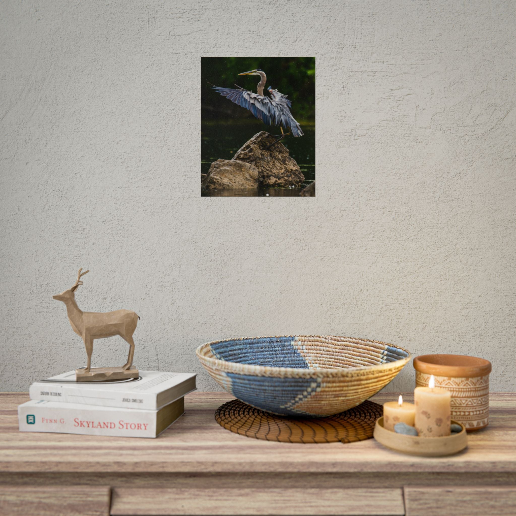 great-blue-heron-poster-wall-art-home-decor-bird-lover-gift-nature-wall-hanging-wildlife-poster