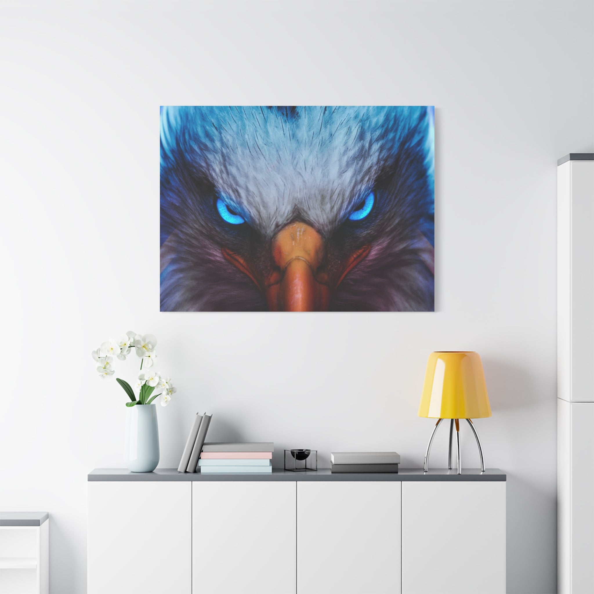 american-eagle-theme-canvas-wall-art-bird-of-prey-decor-eagle-eyes-wall-hanging-matte-stretched-canvas-print-wildlife-artwork