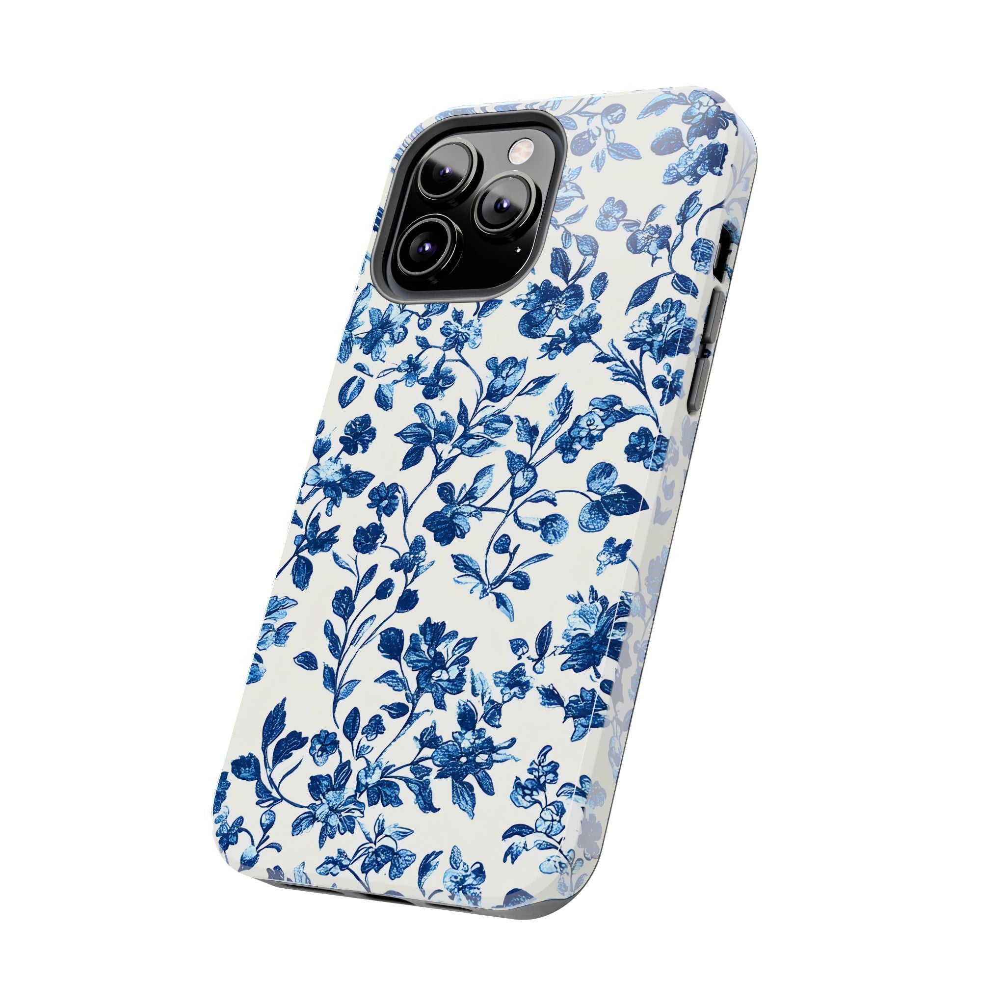 french-toile-floral-tough-phone-case-blue-phone-cover-protective-iphone-case-hard-shell-cellphone-case-vintage-design-phone-c