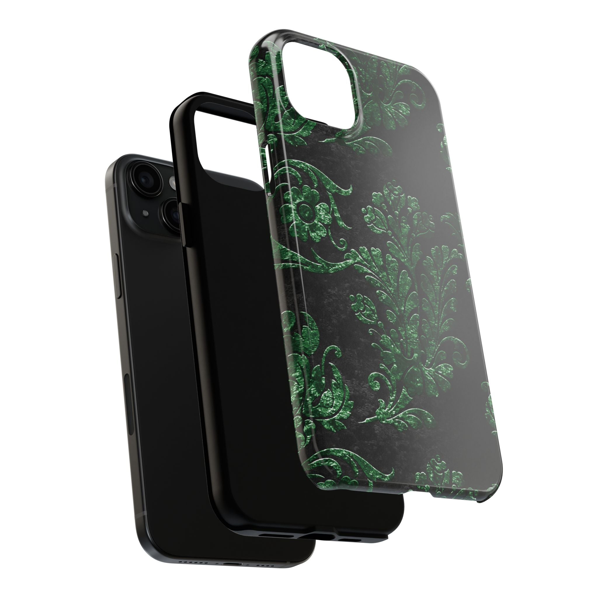 embossed-emerald-velvet-tough-iphone-case-protective-iphone-cover-heavy-duty-iphone-case-rugged-phone-case-durable-smartphone