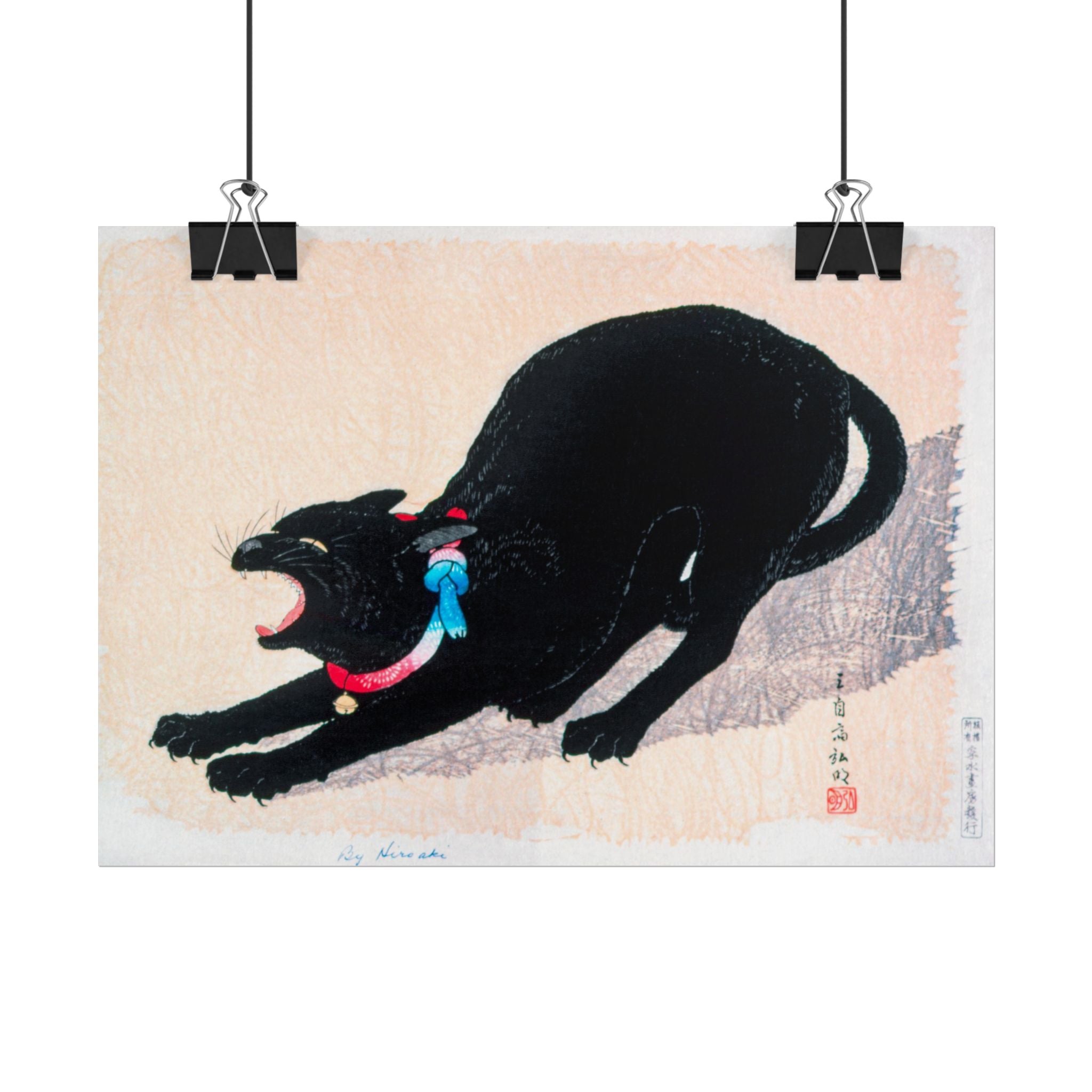 black-cat-hissing-by-hiroaki-takahashi-poster-print-classic-japanese-wall-art-living-room-decor-japandi-art-home-wall-decor