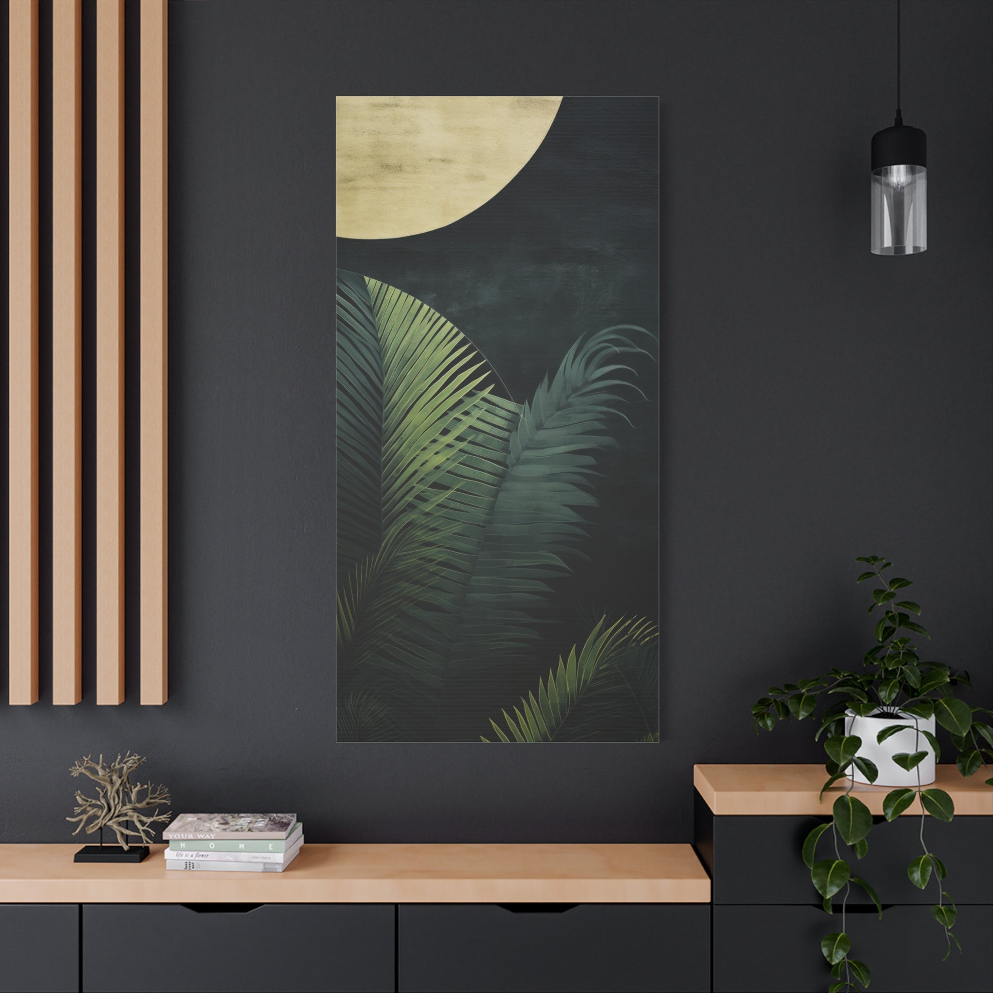 canvas-wall-art-jungle-outdoors-painting-nature-green-decor-nature-wall-art-stretched-matte-canvas-print-housewarming-gift