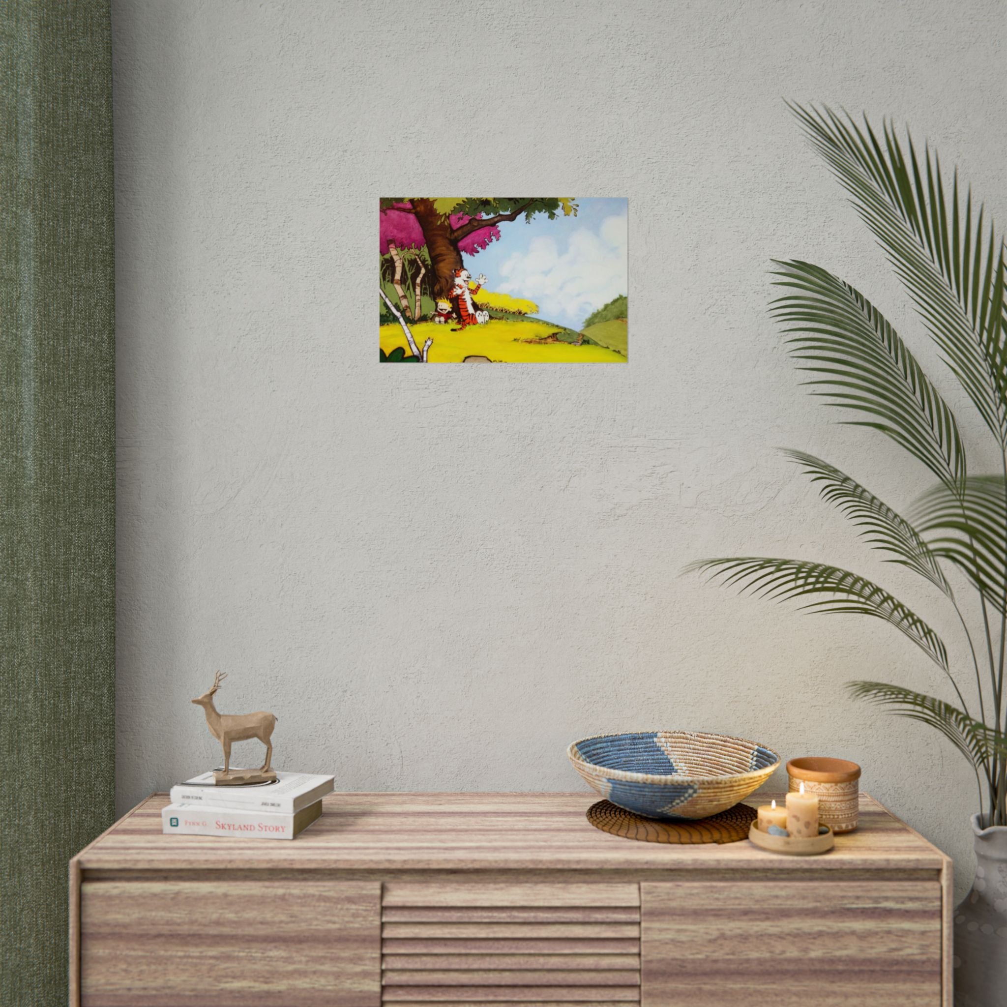 Calvin and Hobbes Poster Wall Art - Nostalgic Cartoon Wall Decor - Unique Birthday Gift for Fans - Timeless Comic Book Design