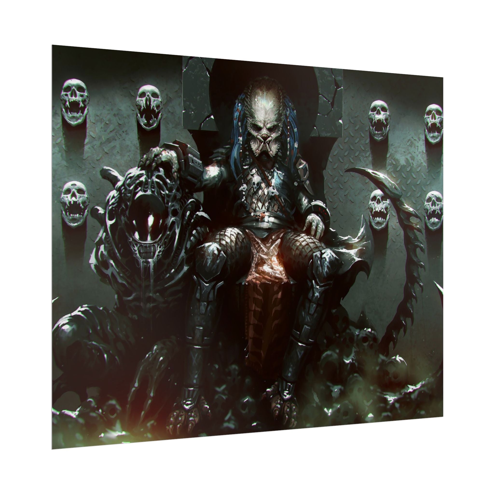 predator-alien-poster-art-xenomorph-movie-poster-print-alien-wall-art-sci-fi-home-decor-geek-wall-decor