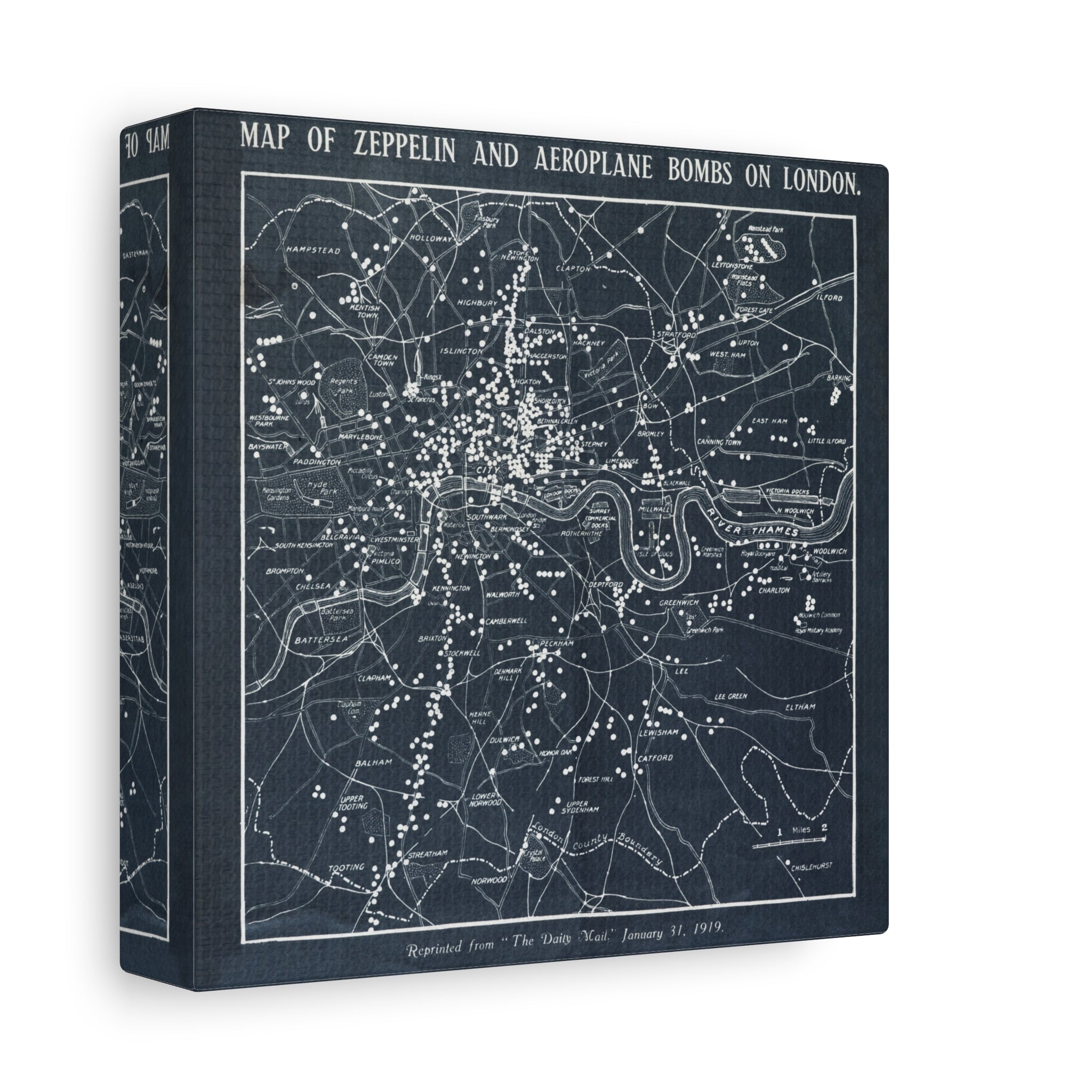 canvas-print-world-war-i-london-map-herbert-green-zeppelin-and-airplane-bombs-wall-art-decor-london-ww1