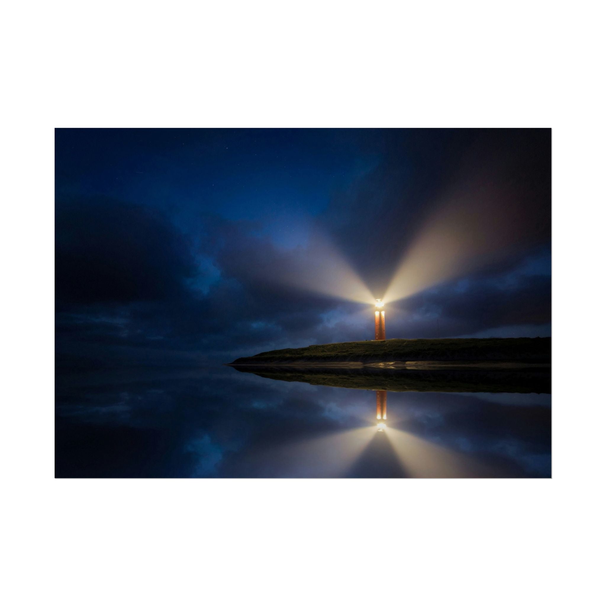 lighthouse-on-rock-poster-wall-art-coastal-wall-decor-nautical-decor-beach-house-decoration-seaside-wall