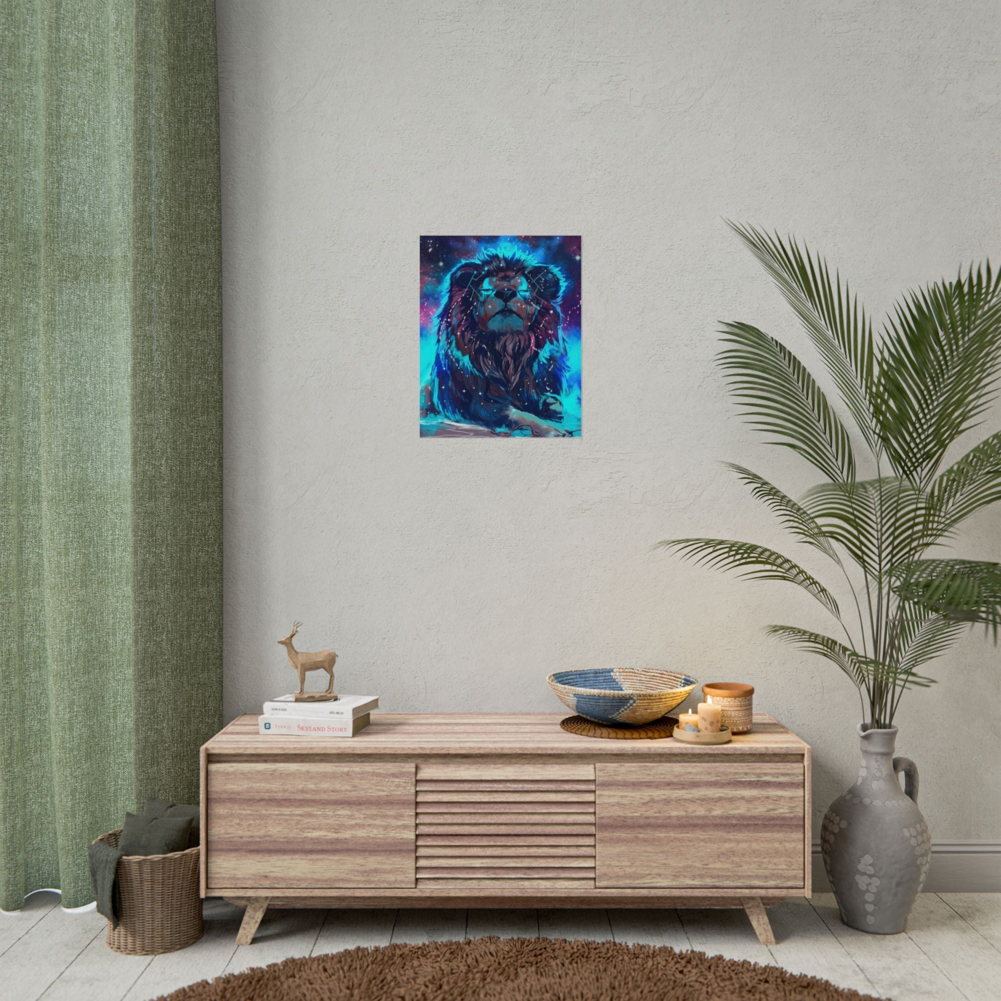 poster-print-lion-wall-art-fantasy-leon-living-room-decor-lion-wall-decor-lion-poster-jungle-animal-art-print-wildlife-safari