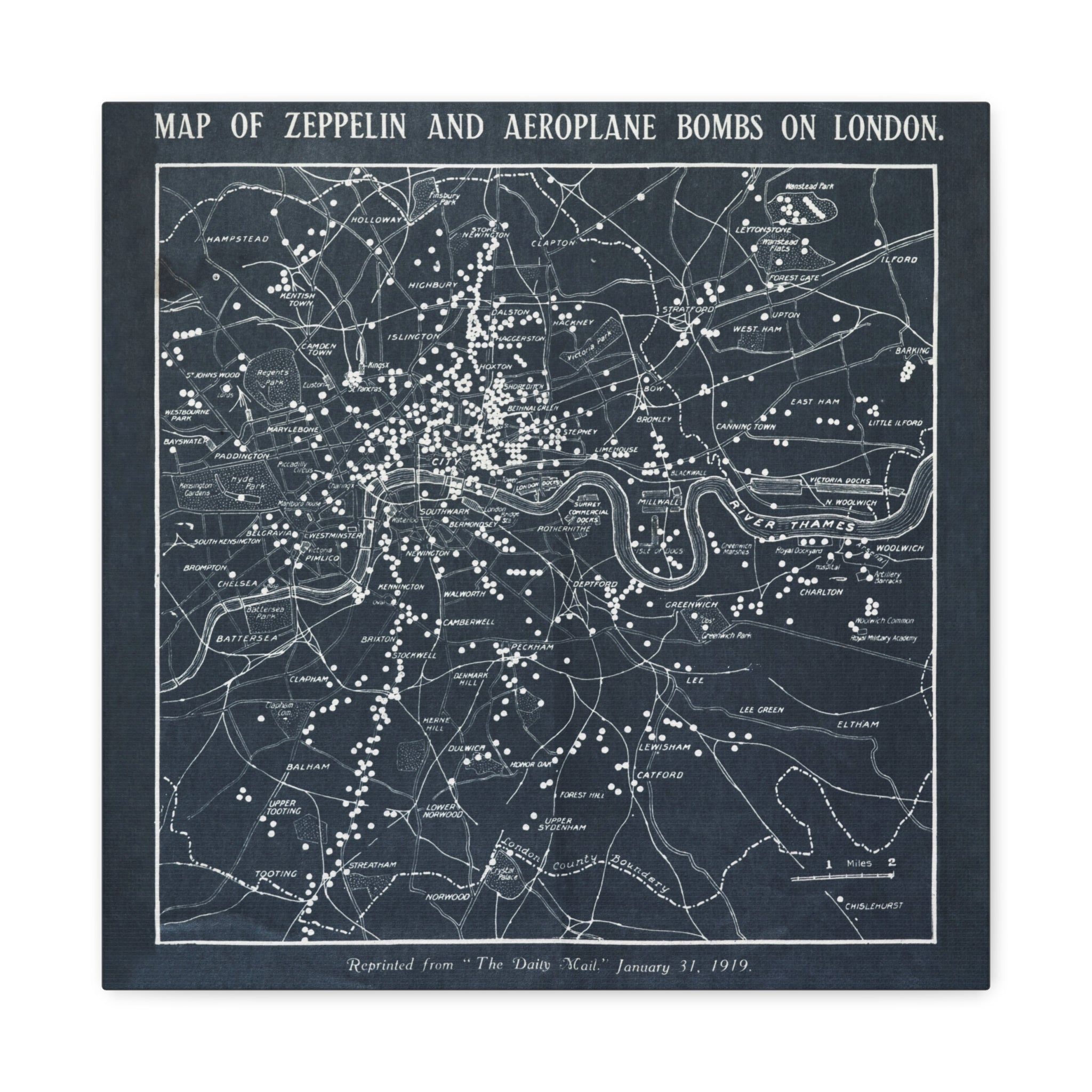 canvas-print-world-war-i-london-map-herbert-green-zeppelin-and-airplane-bombs-wall-art-decor-london-ww1