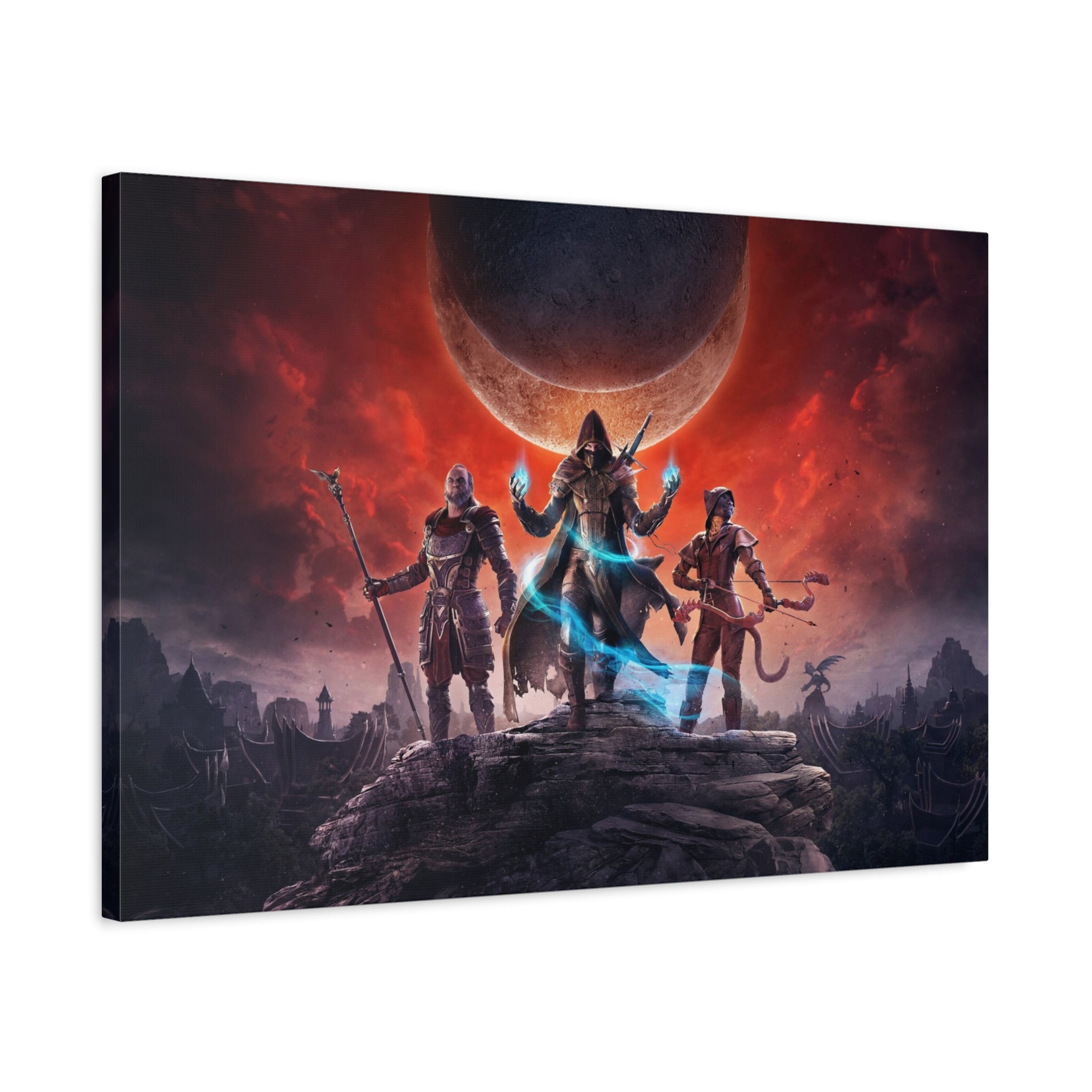 The Elder Scrolls Elsweyr, Skyrim Canvas Wall Art - Dragon Game Canvas Print Room Decor, Gaming Wall Art, Skyrim Gift