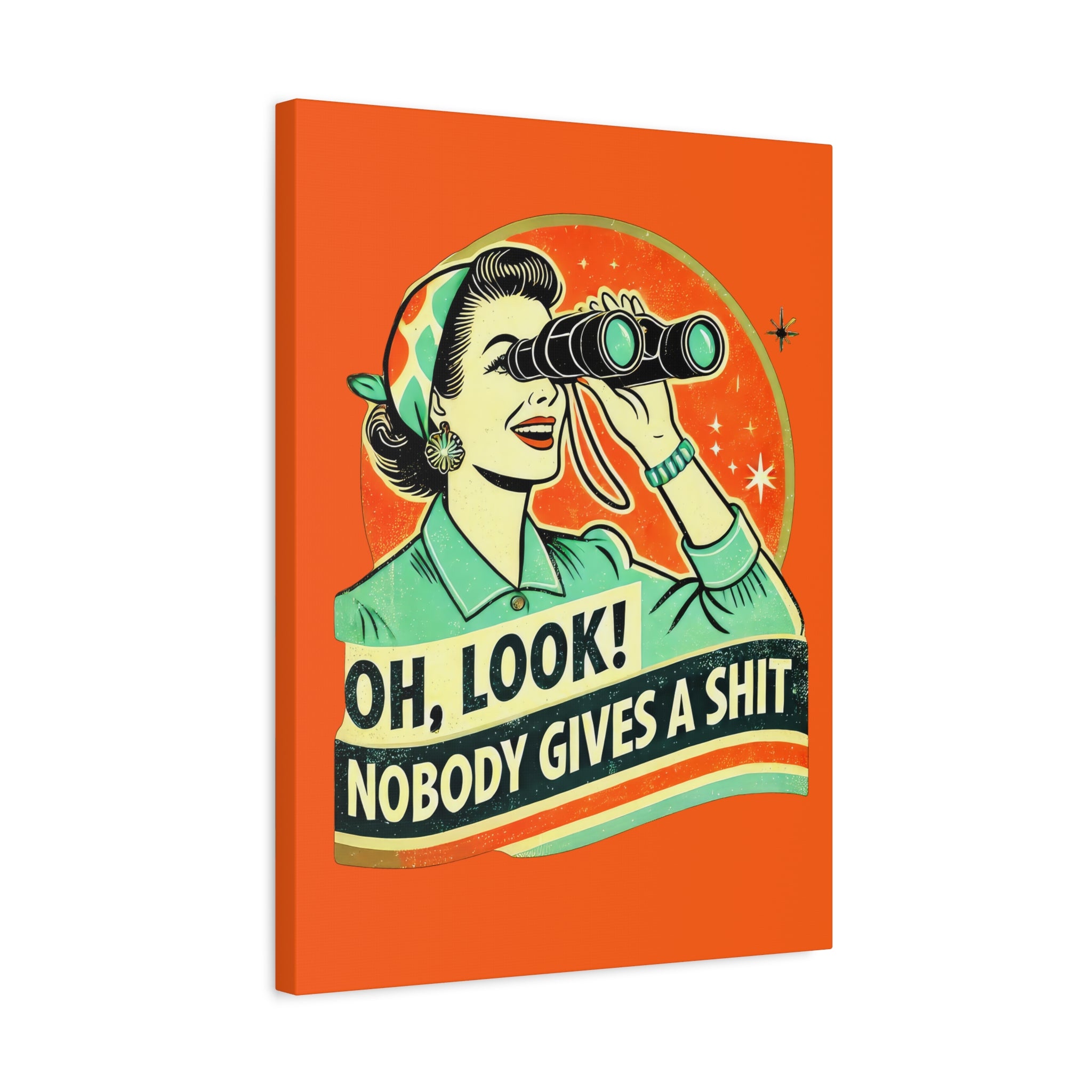 canvas-wall-art-funny-retro-woman-humorous-home-decor-matte-stretched-print-gift-for-her-vintage-style-poster-unique-wall