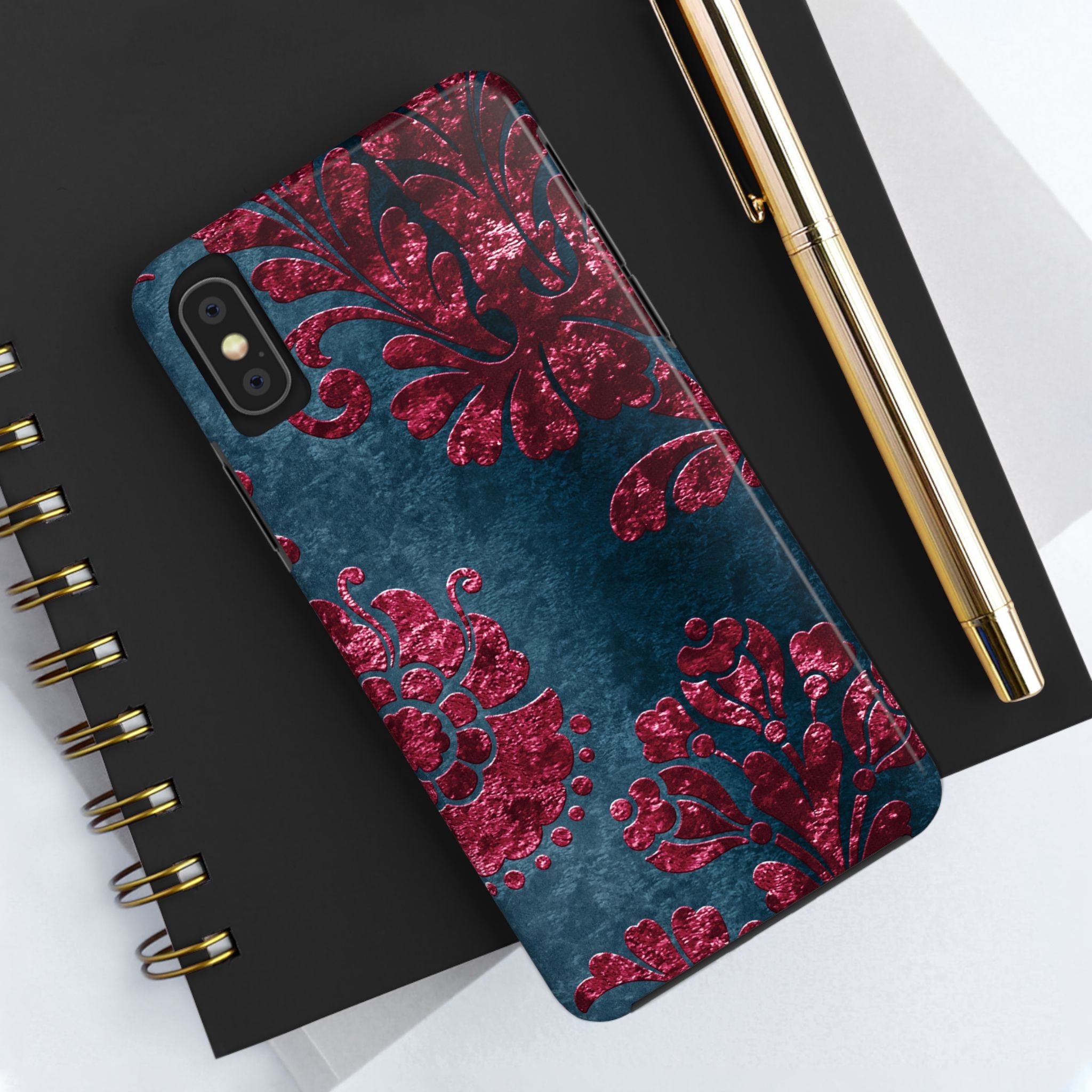 embossed-burgundy-velvet-tough-iphone-case-protective-iphone-cover-heavy-duty-iphone-case-rugged-phone-case-durable-smartphon
